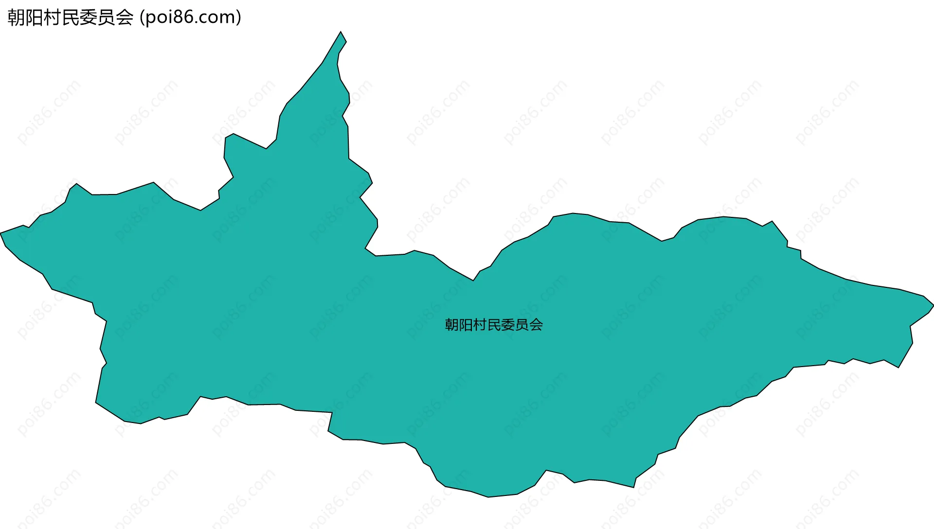 朝阳村民委员会边界地图