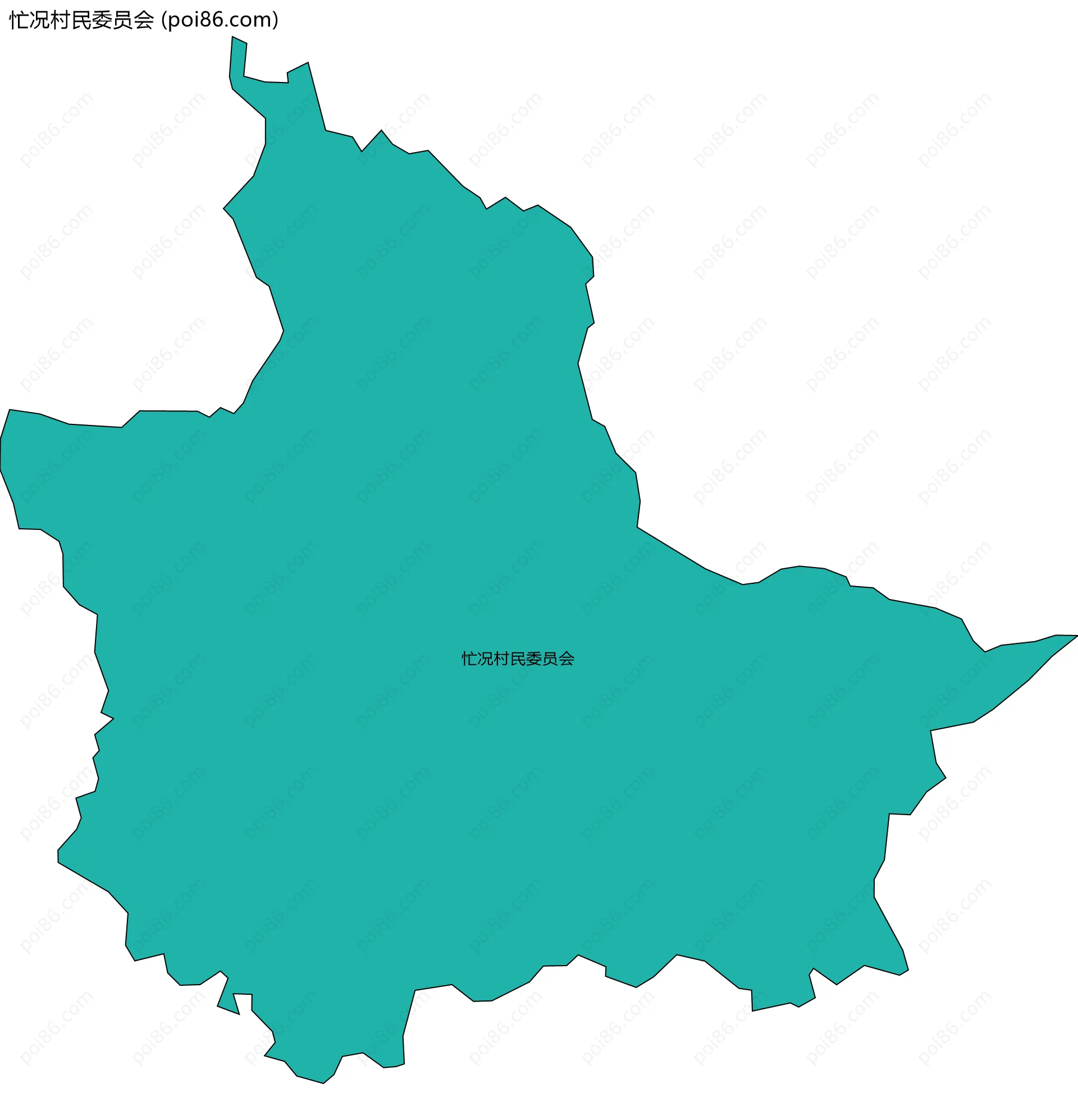 忙况村民委员会边界地图