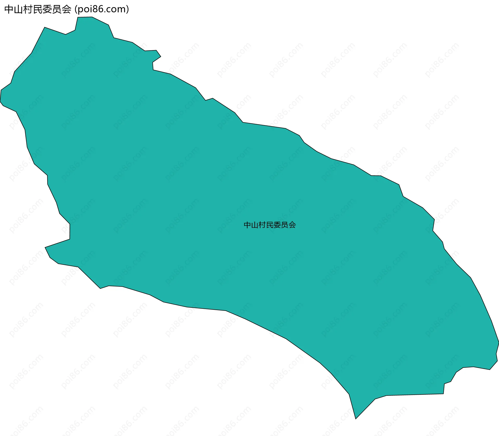 中山村民委员会边界地图