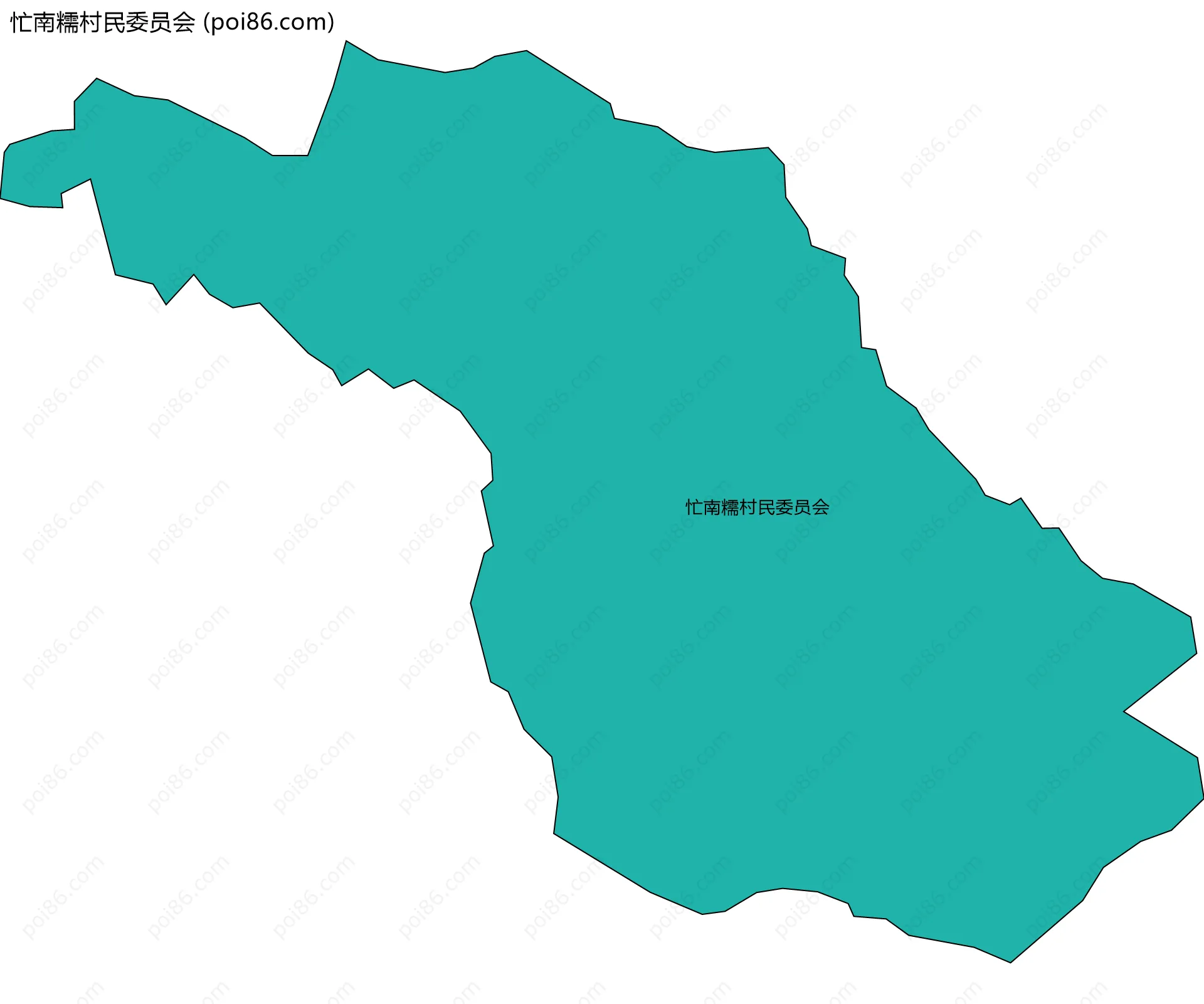 忙南糯村民委员会边界地图