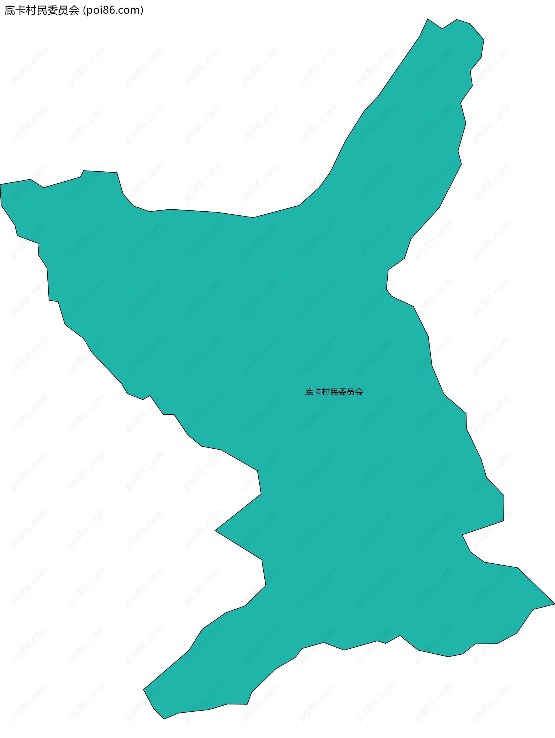 底卡村民委员会边界地图