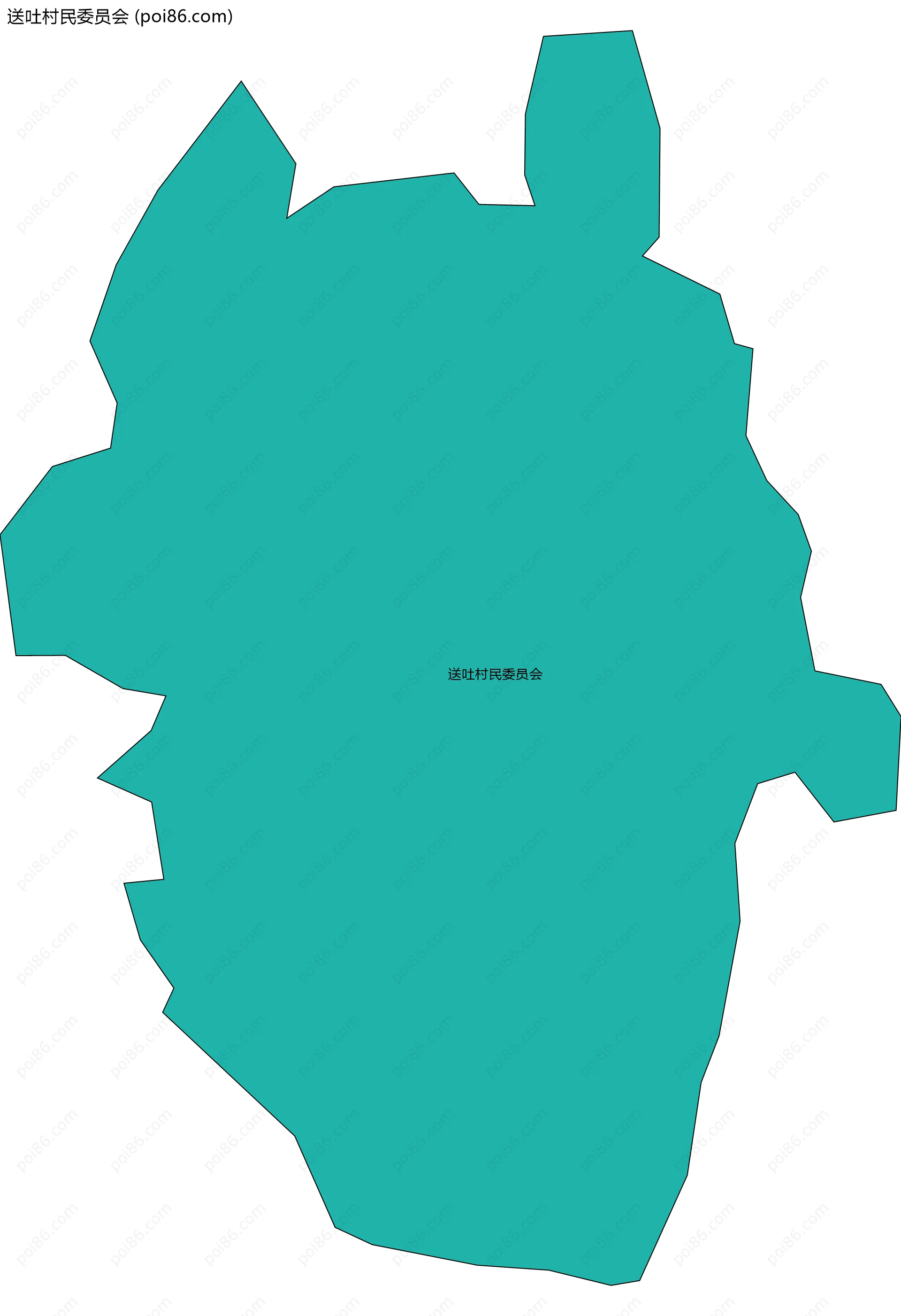 送吐村民委员会边界地图