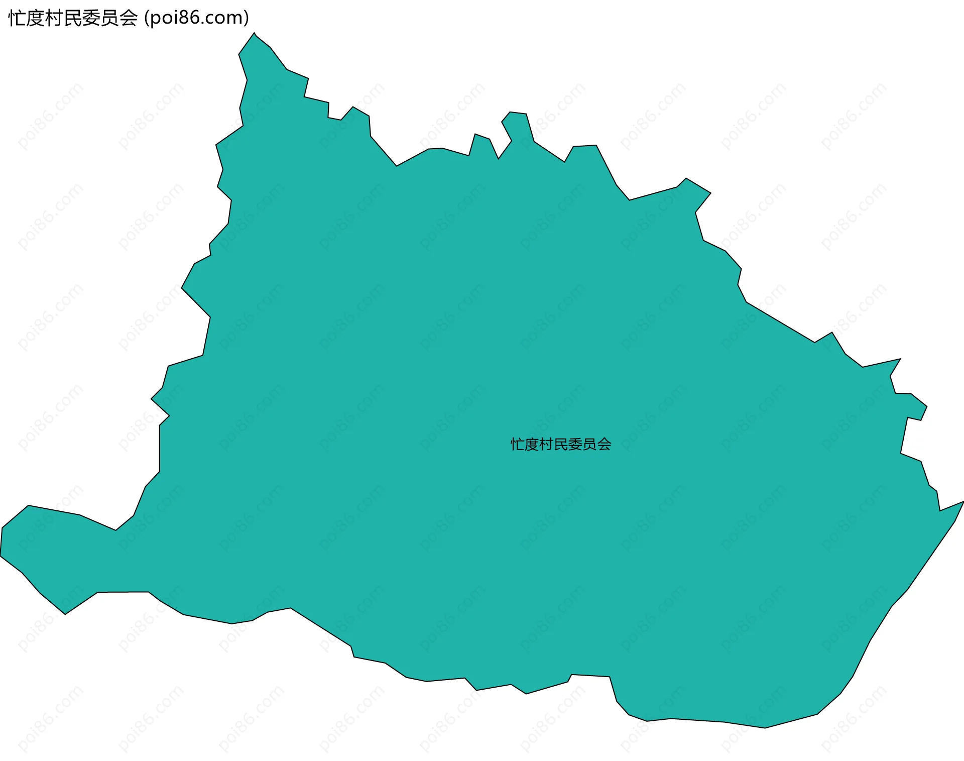 忙度村民委员会边界地图