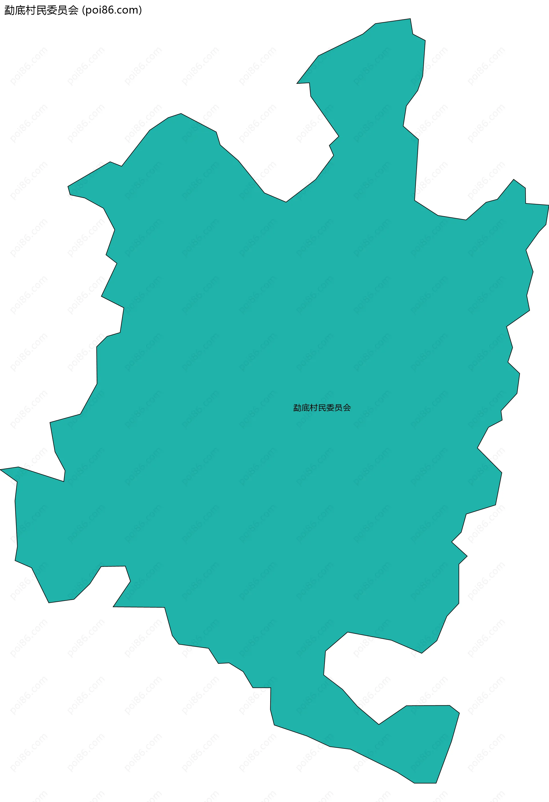 勐底村民委员会边界地图