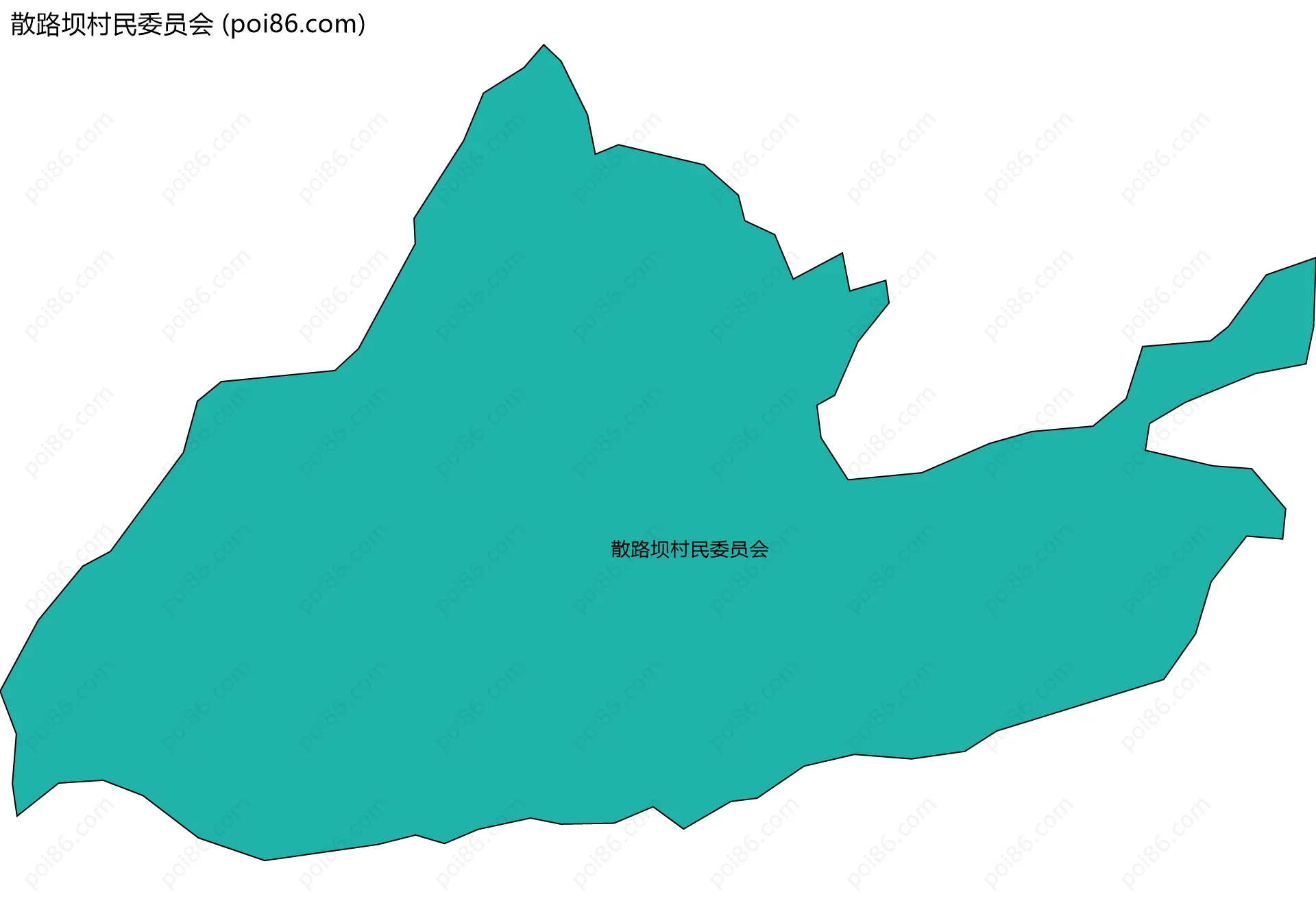 散路坝村民委员会边界地图