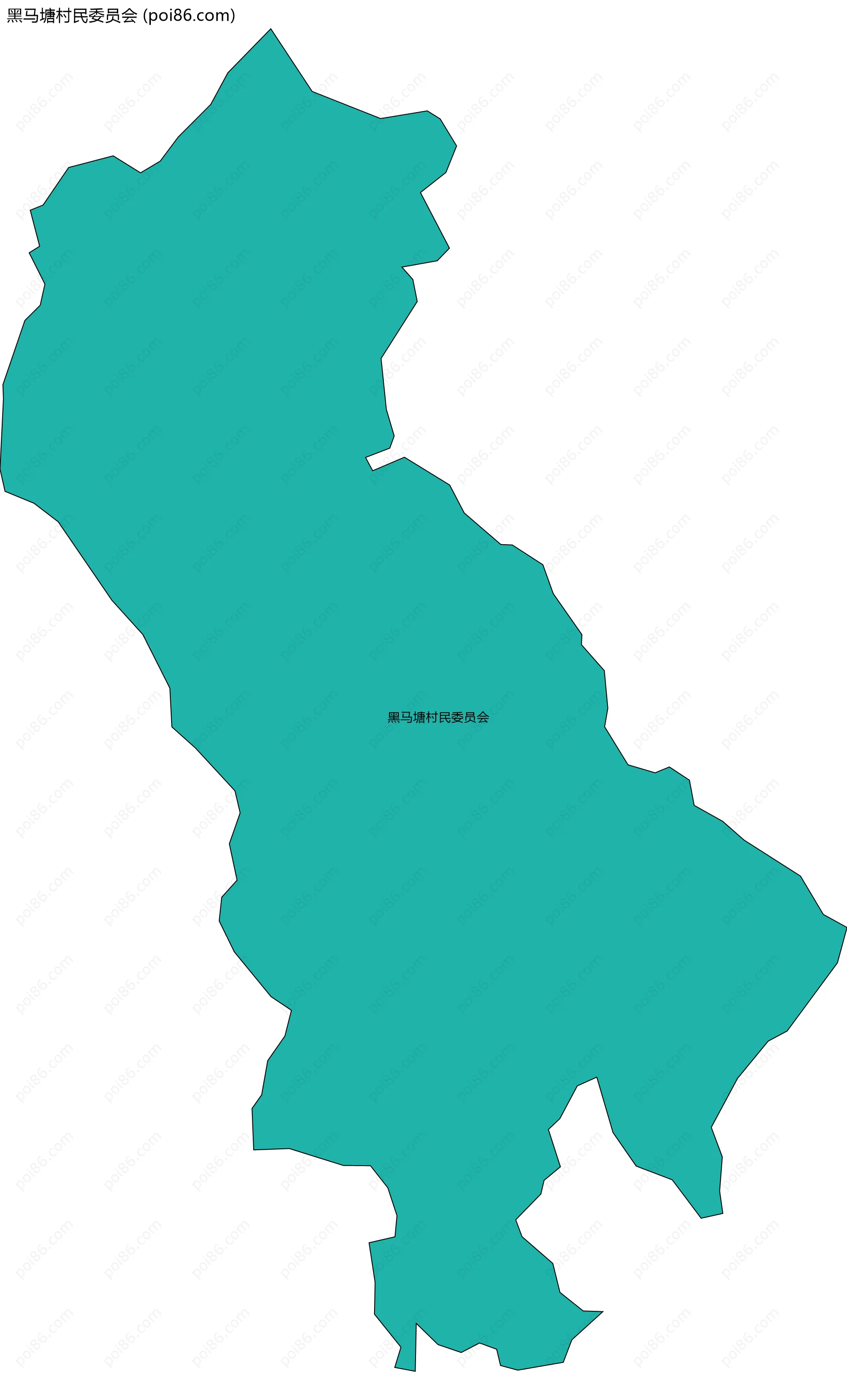 黑马塘村民委员会边界地图