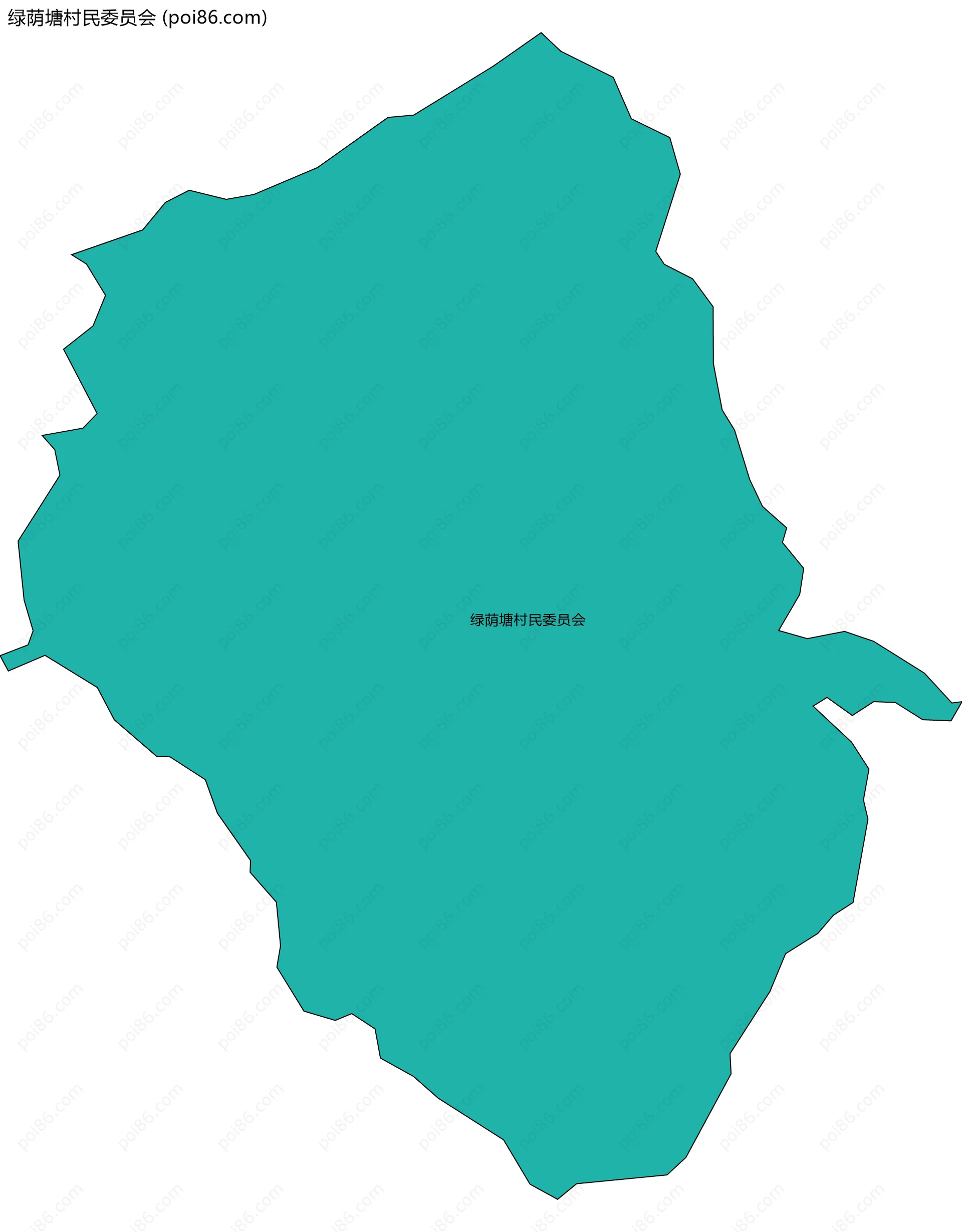 绿荫塘村民委员会边界地图