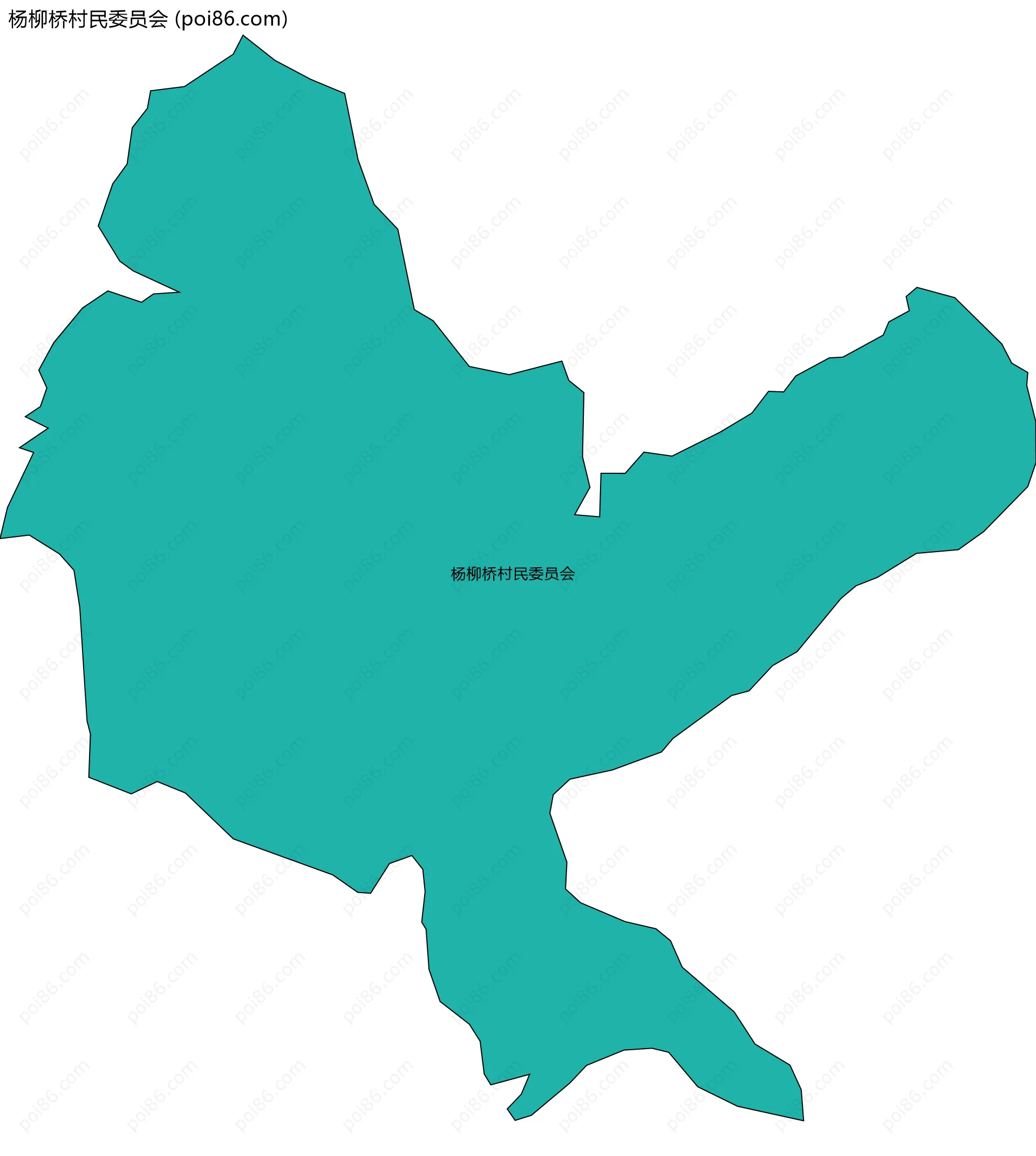 杨柳桥村民委员会边界地图