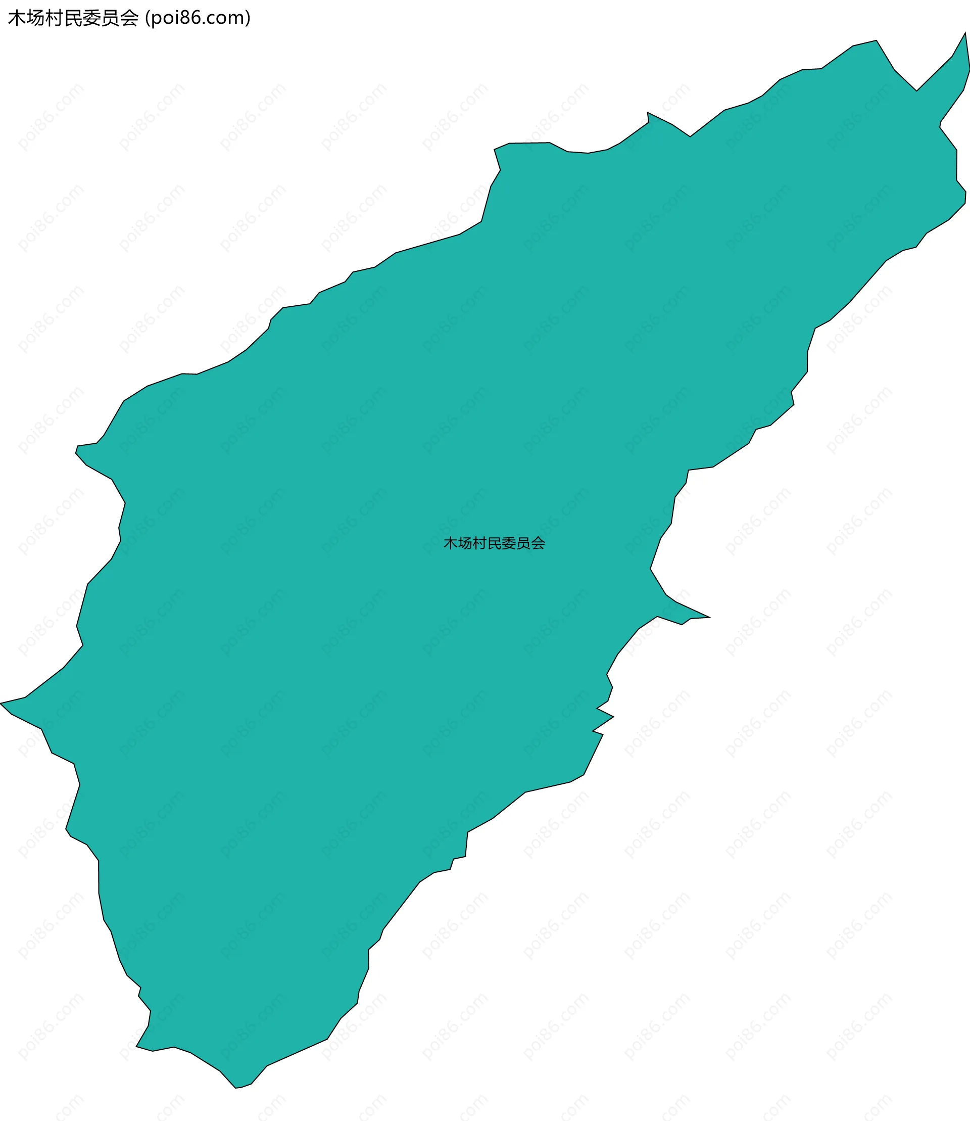 木场村民委员会边界地图