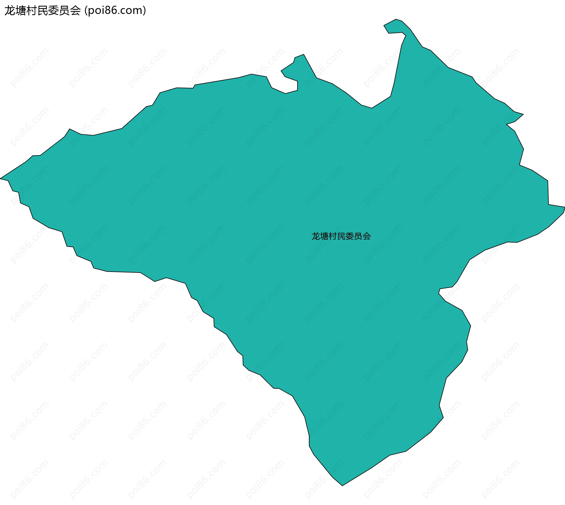 龙塘村民委员会边界地图