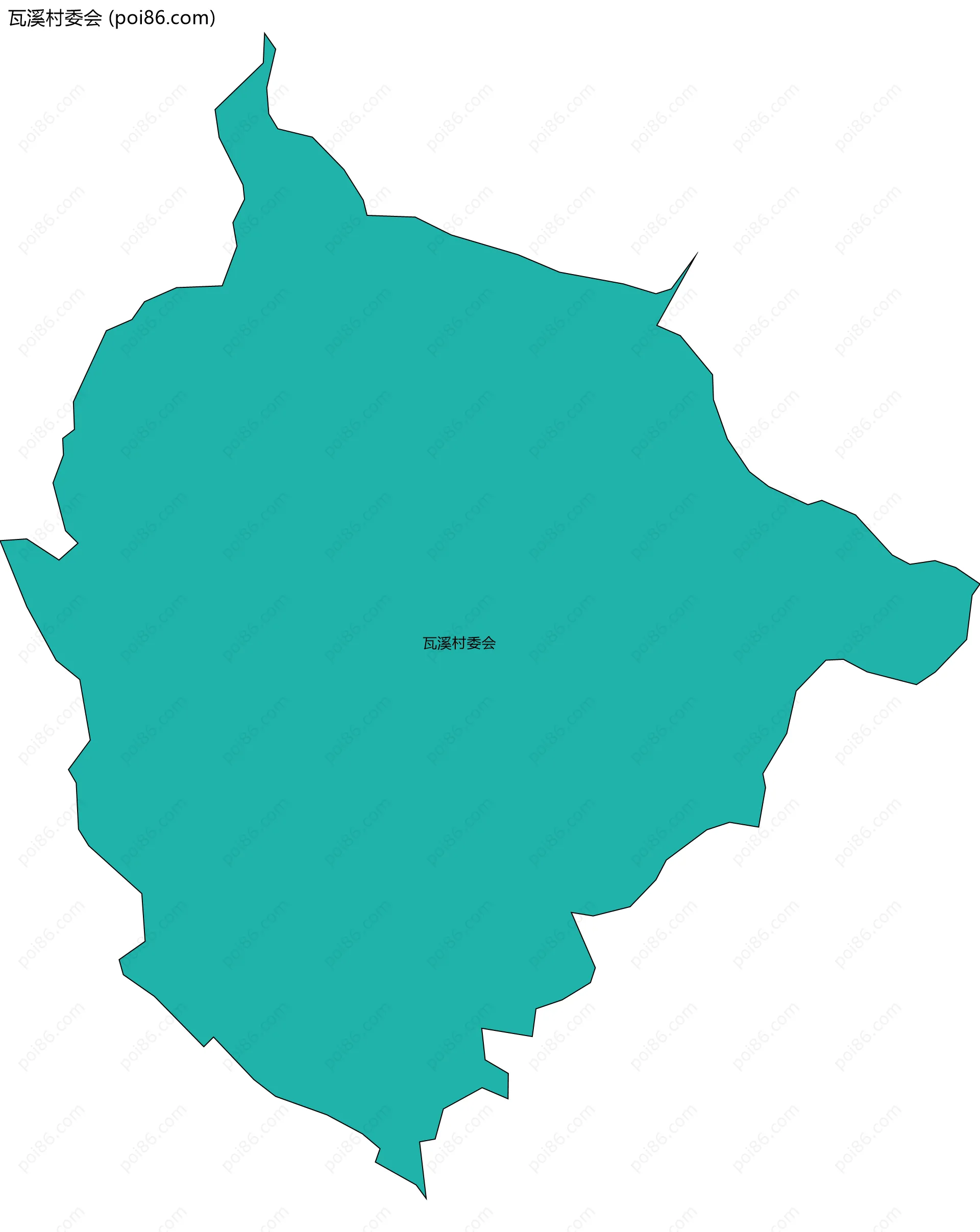 瓦溪村委会边界地图