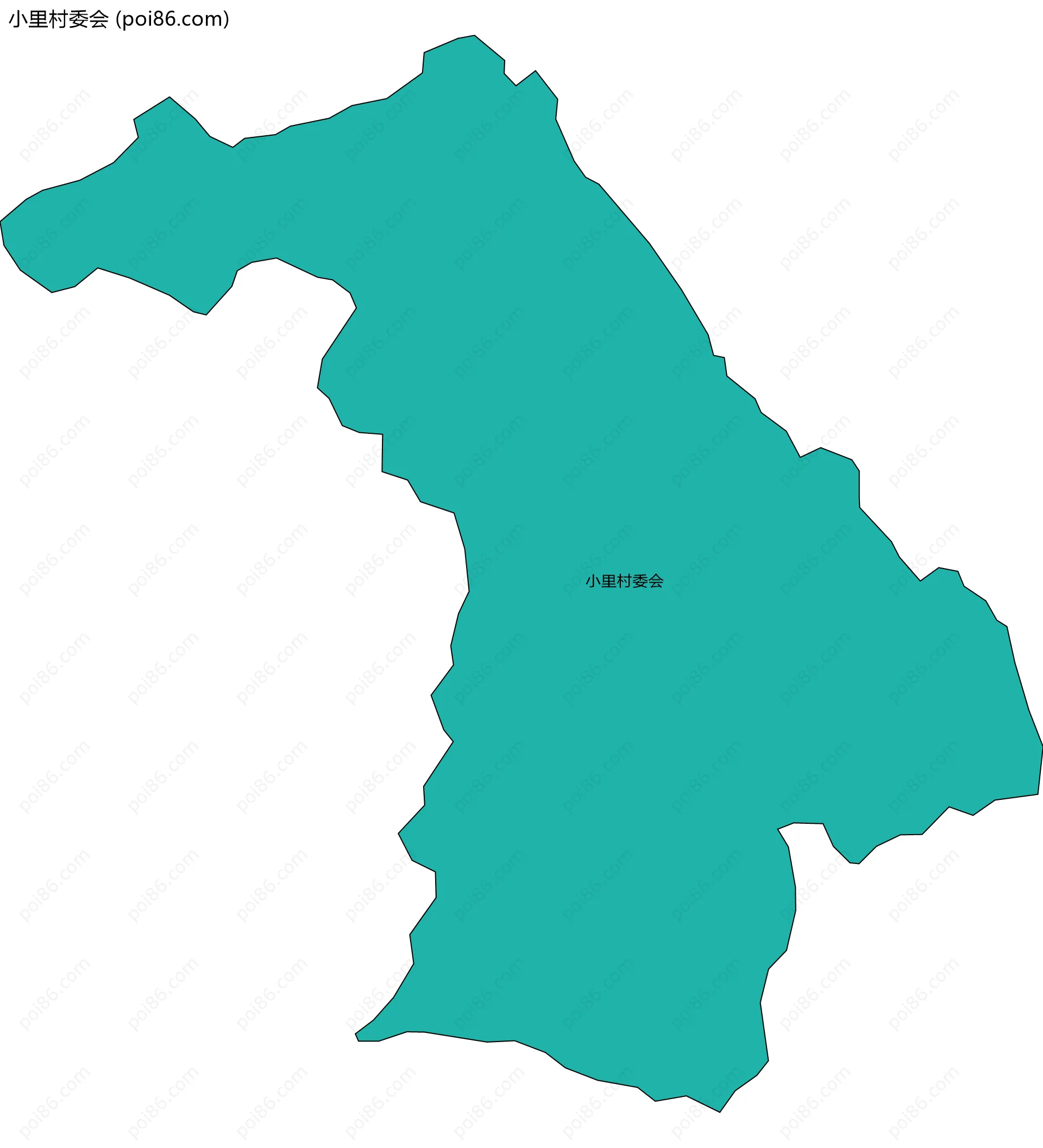 小里村委会边界地图