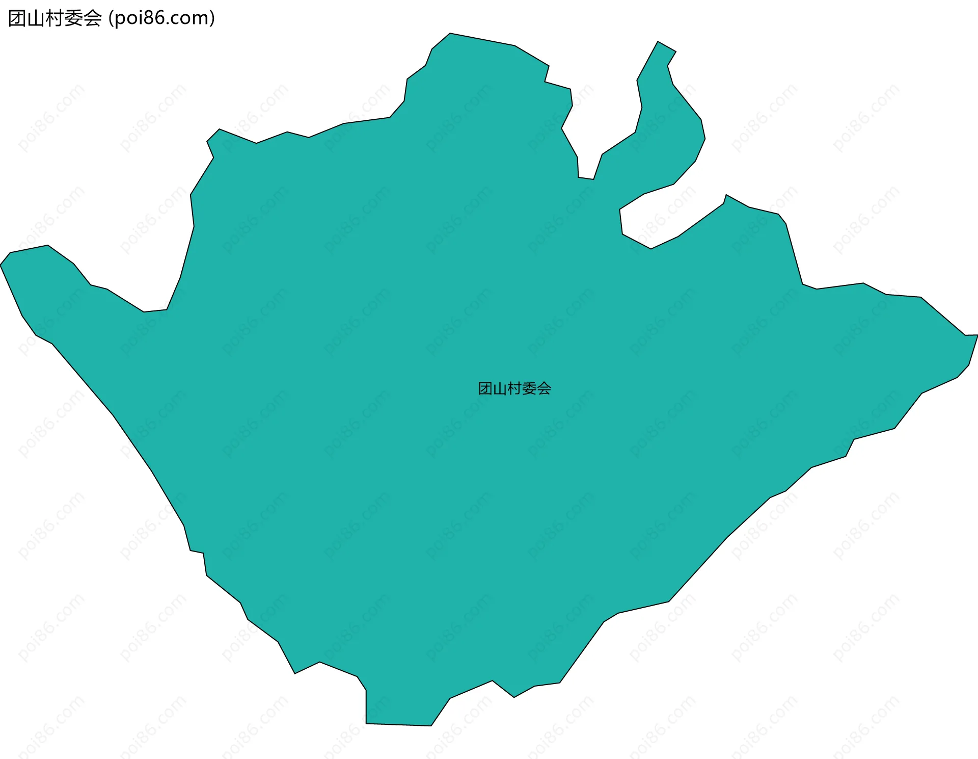 团山村委会边界地图