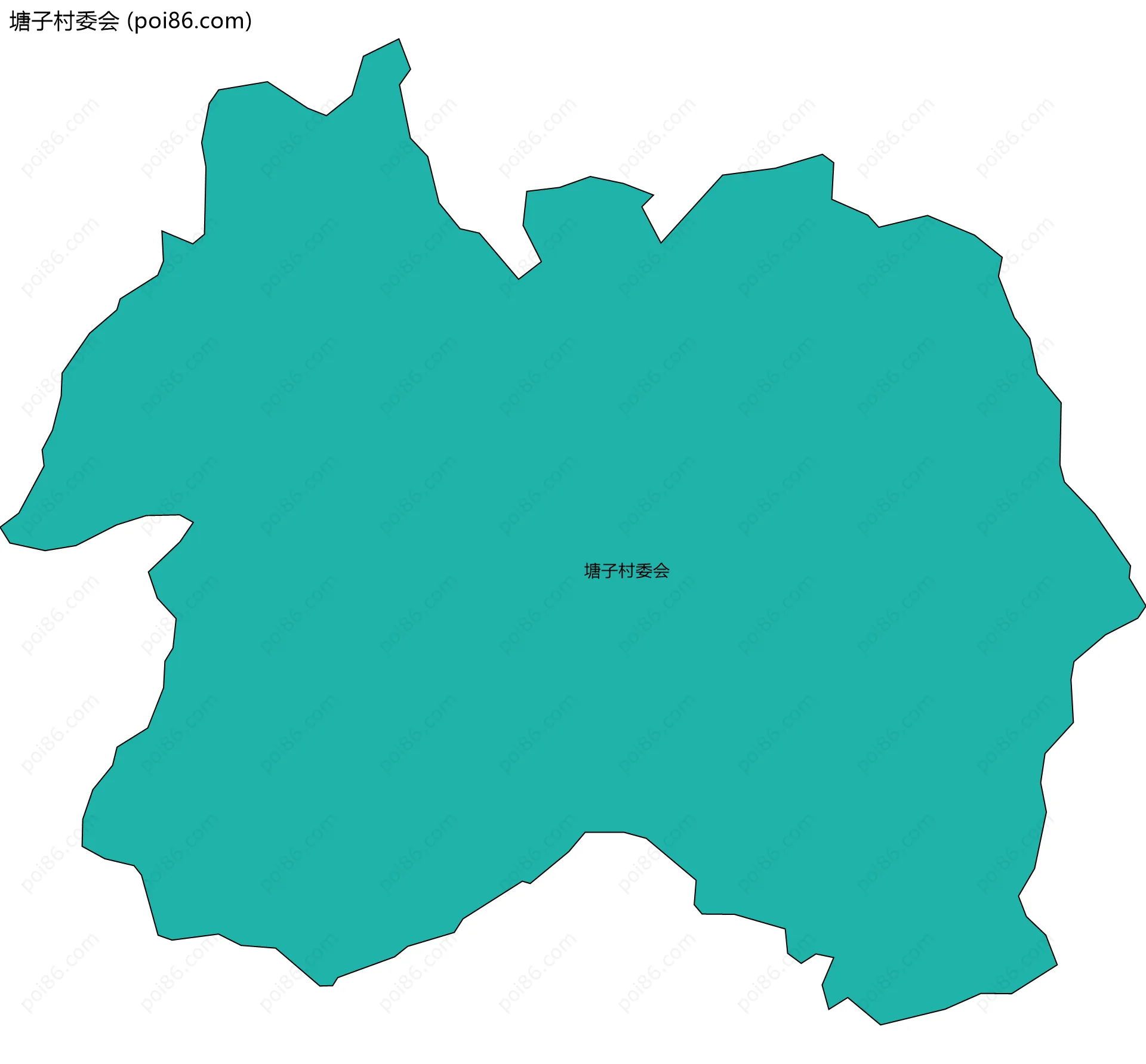 塘子村委会边界地图