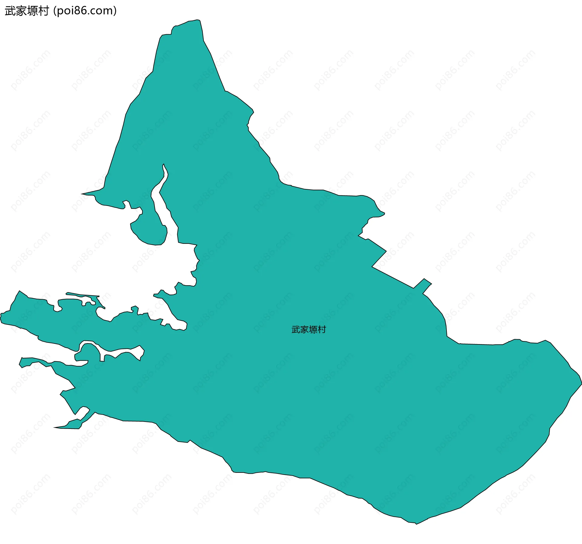 武家塬村边界地图