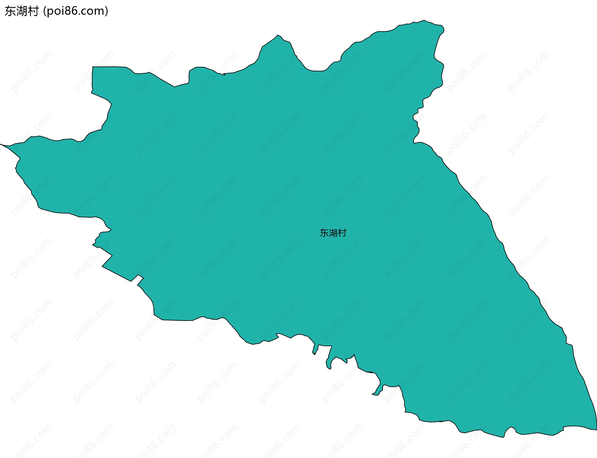 东湖村边界地图