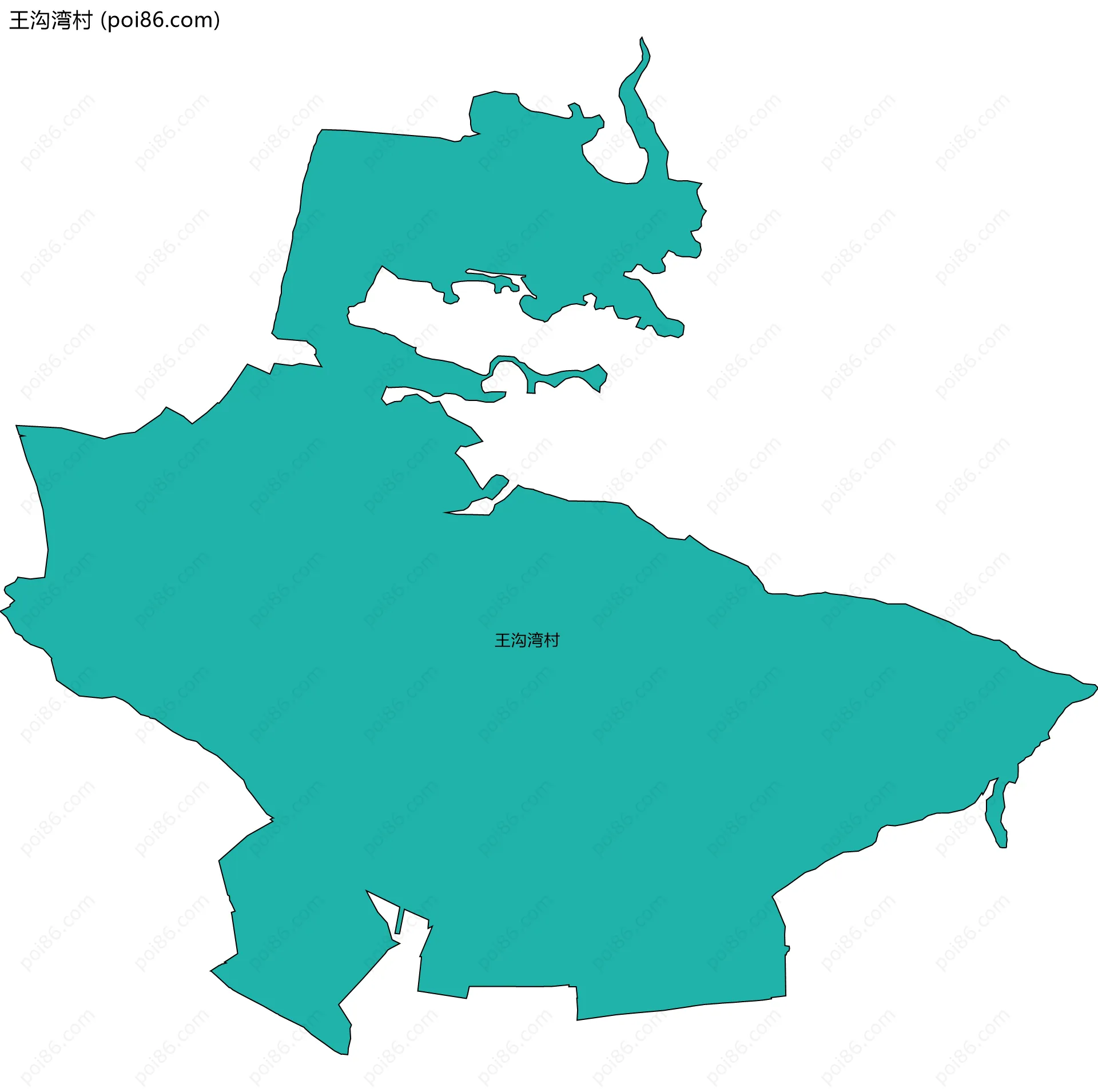 王沟湾村边界地图