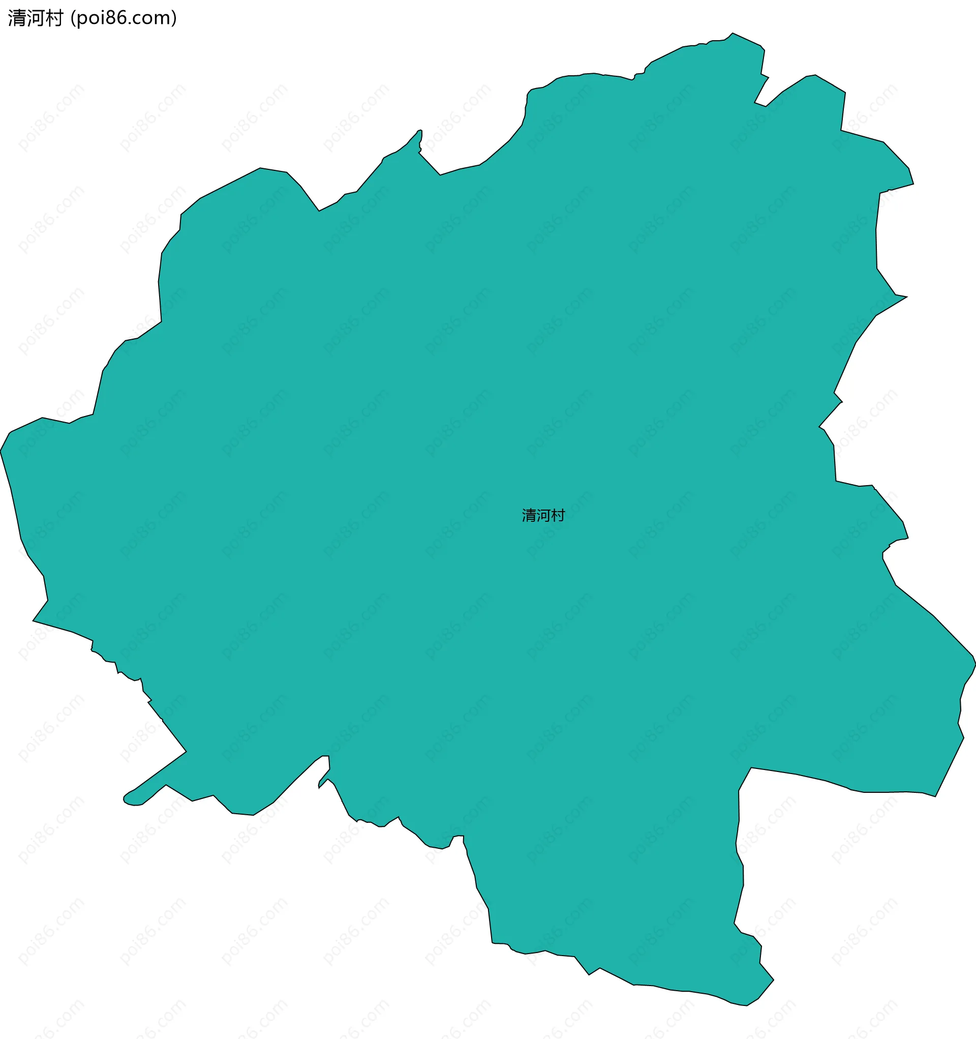 清河村边界地图