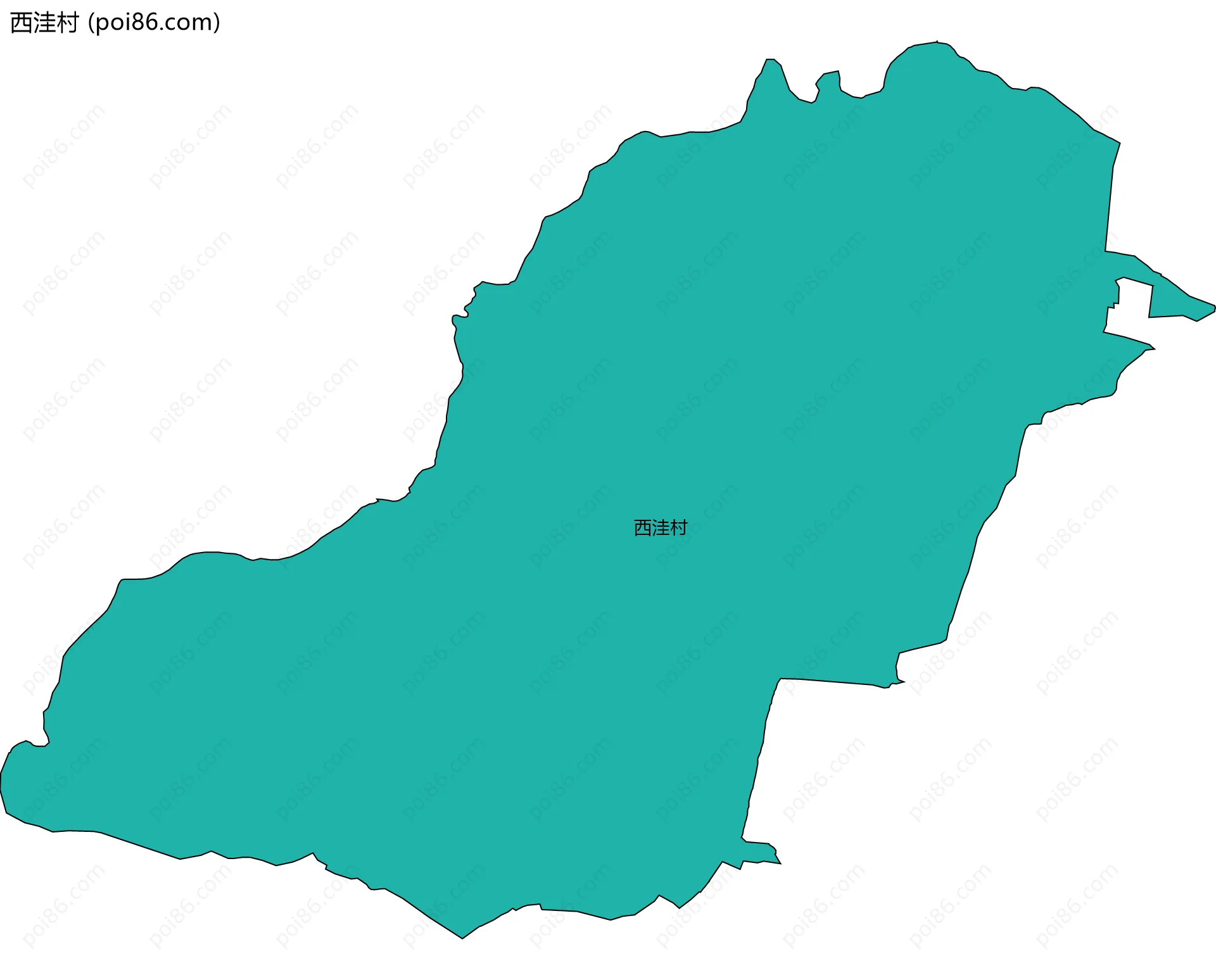 西洼村边界地图