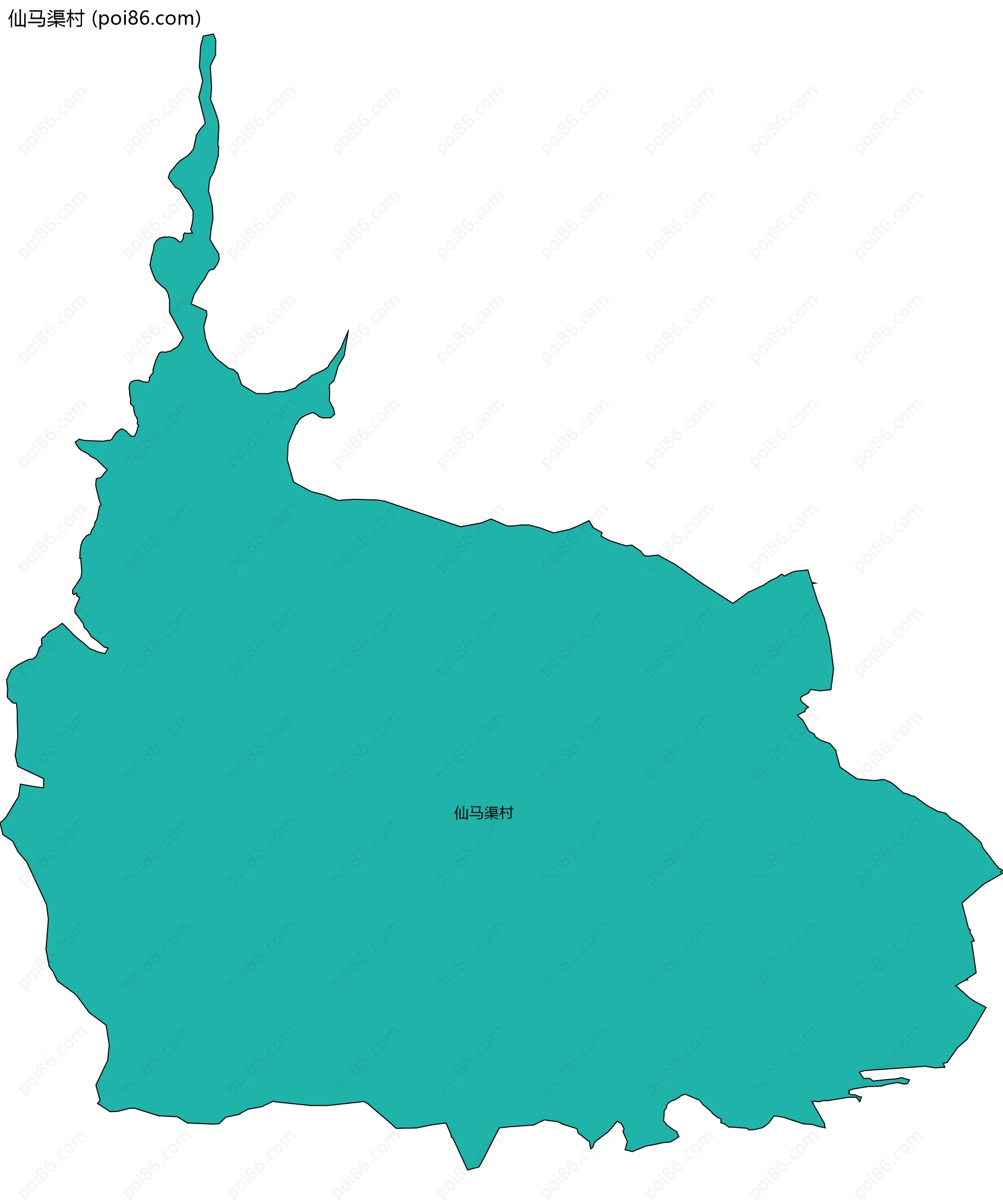 仙马渠村边界地图