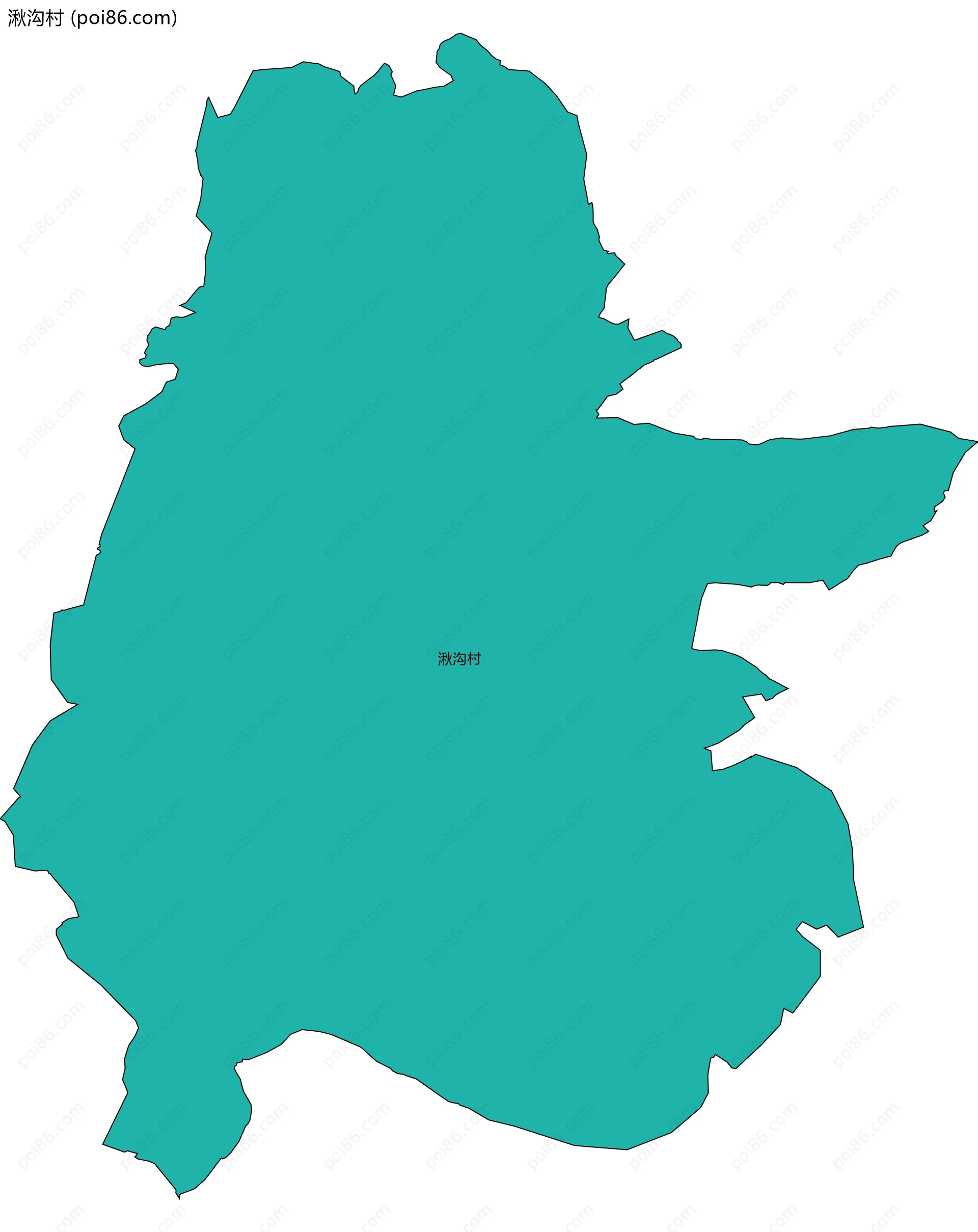 湫沟村边界地图