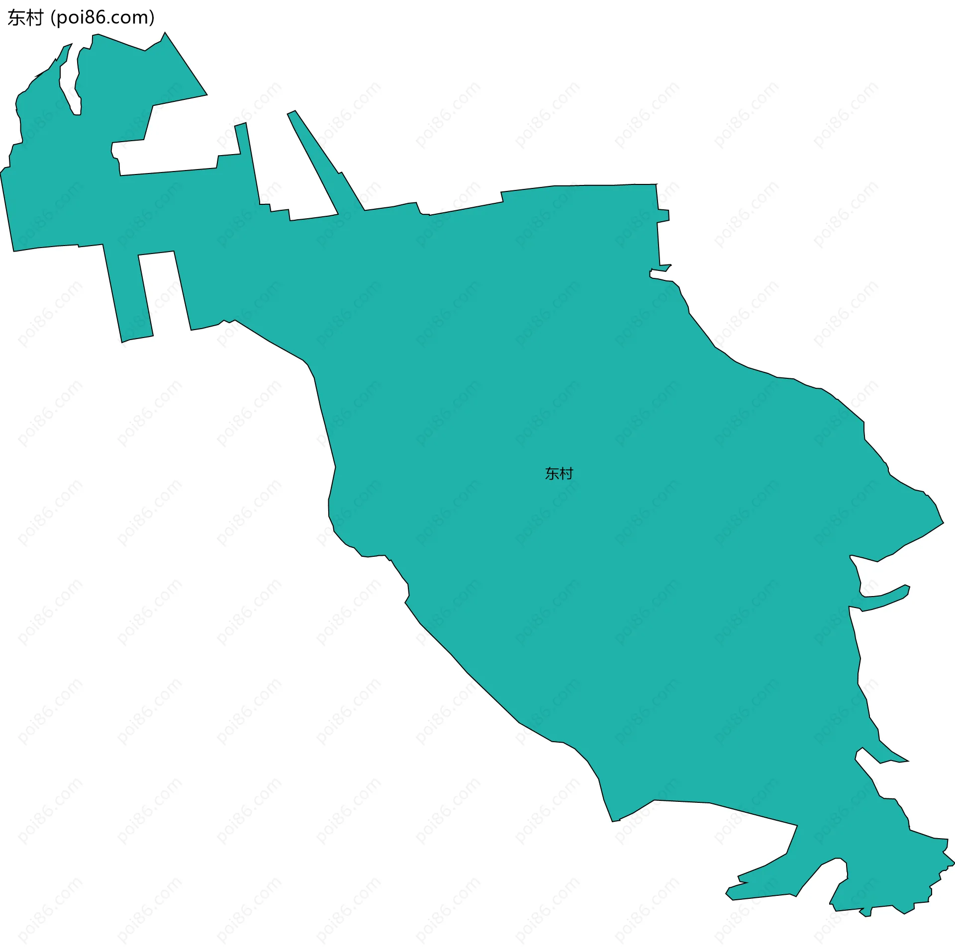 东村边界地图