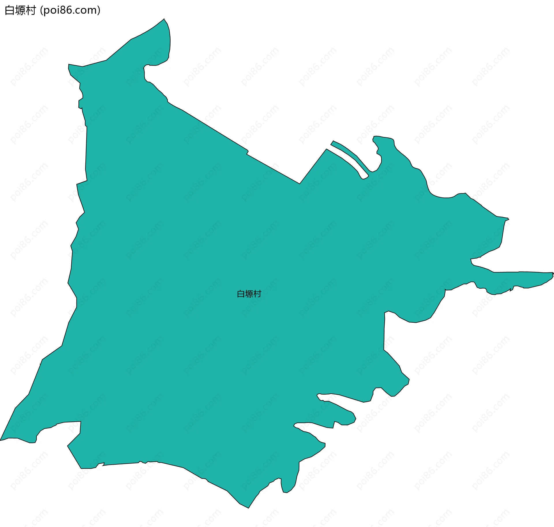 白塬村边界地图