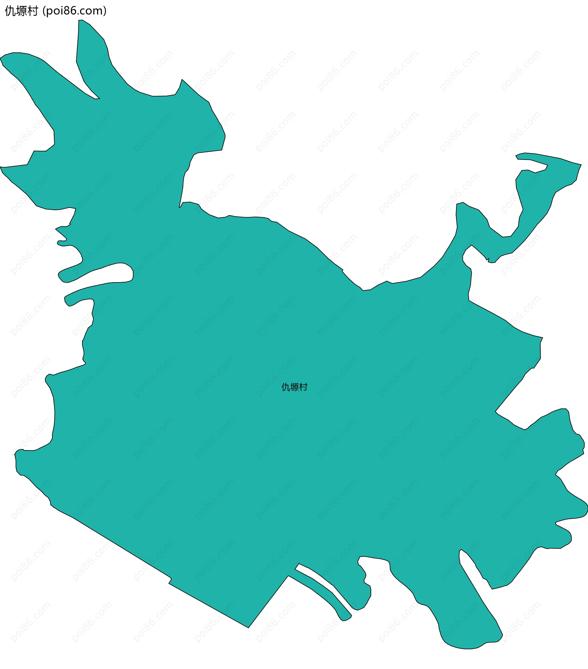 仇塬村边界地图