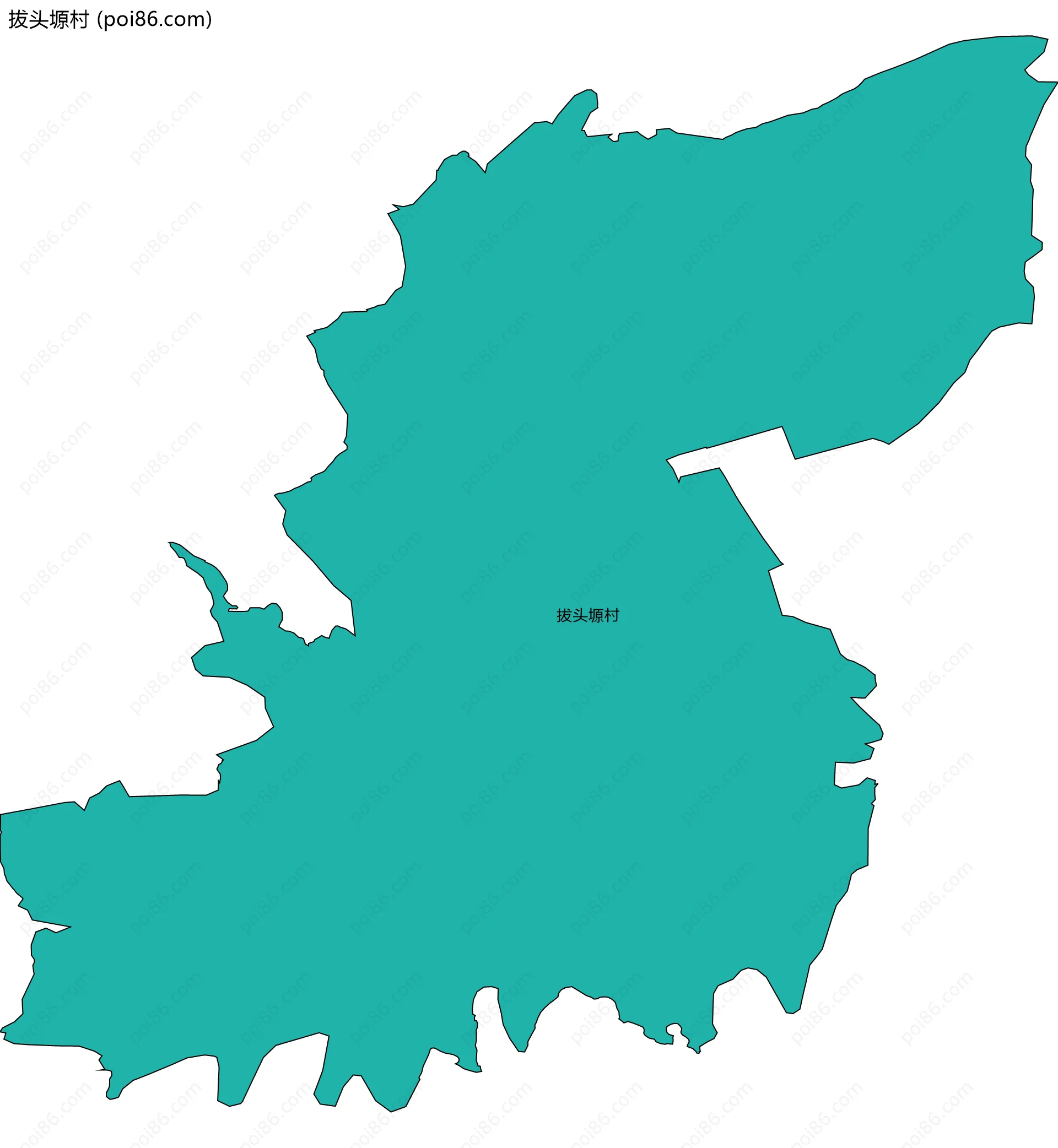 拔头塬村边界地图