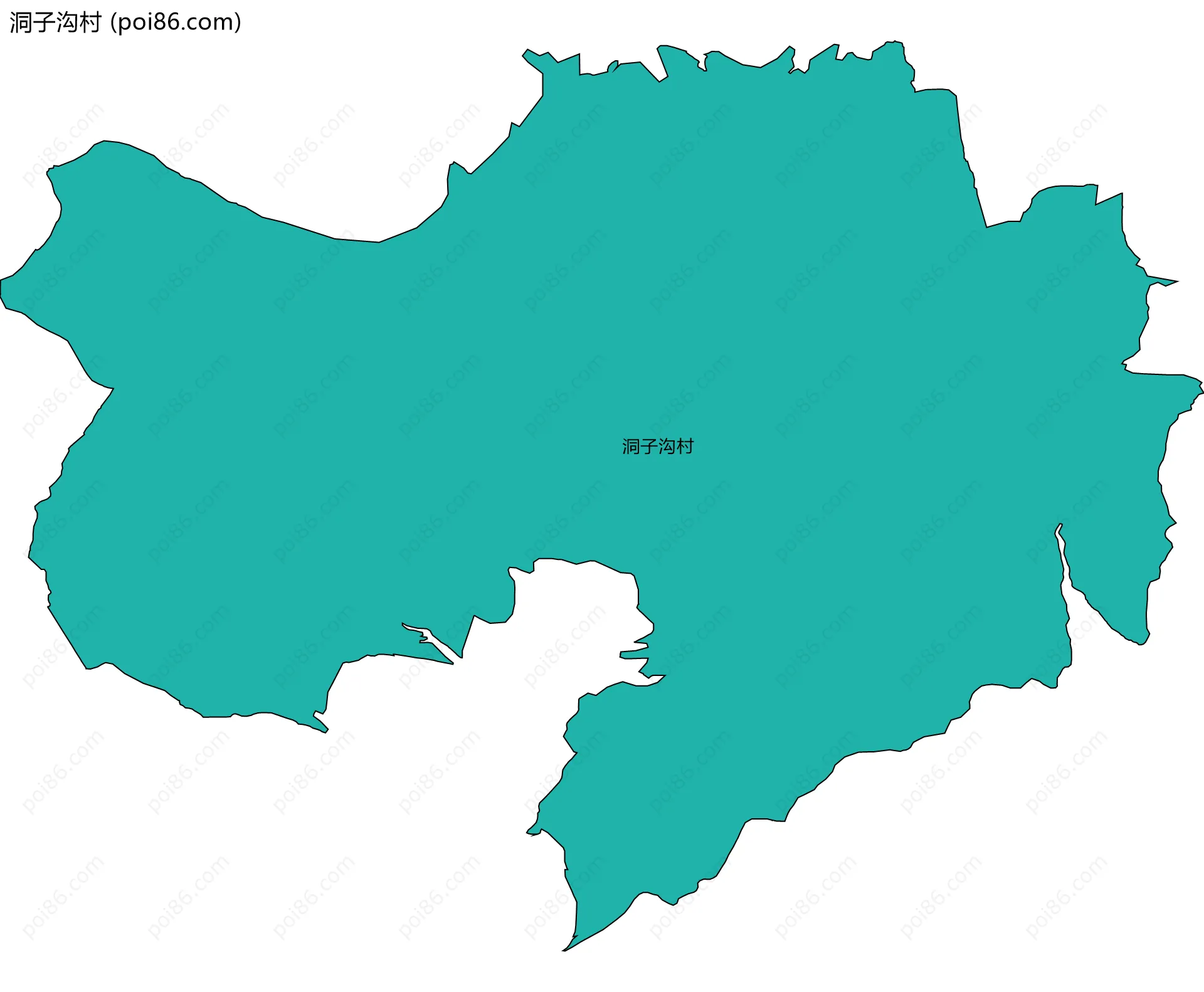 洞子沟村边界地图