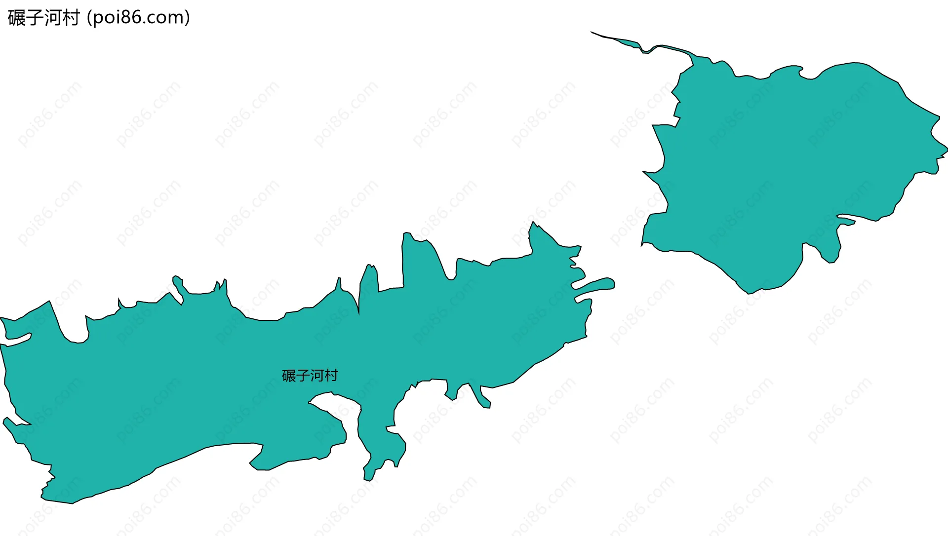 碾子河村边界地图