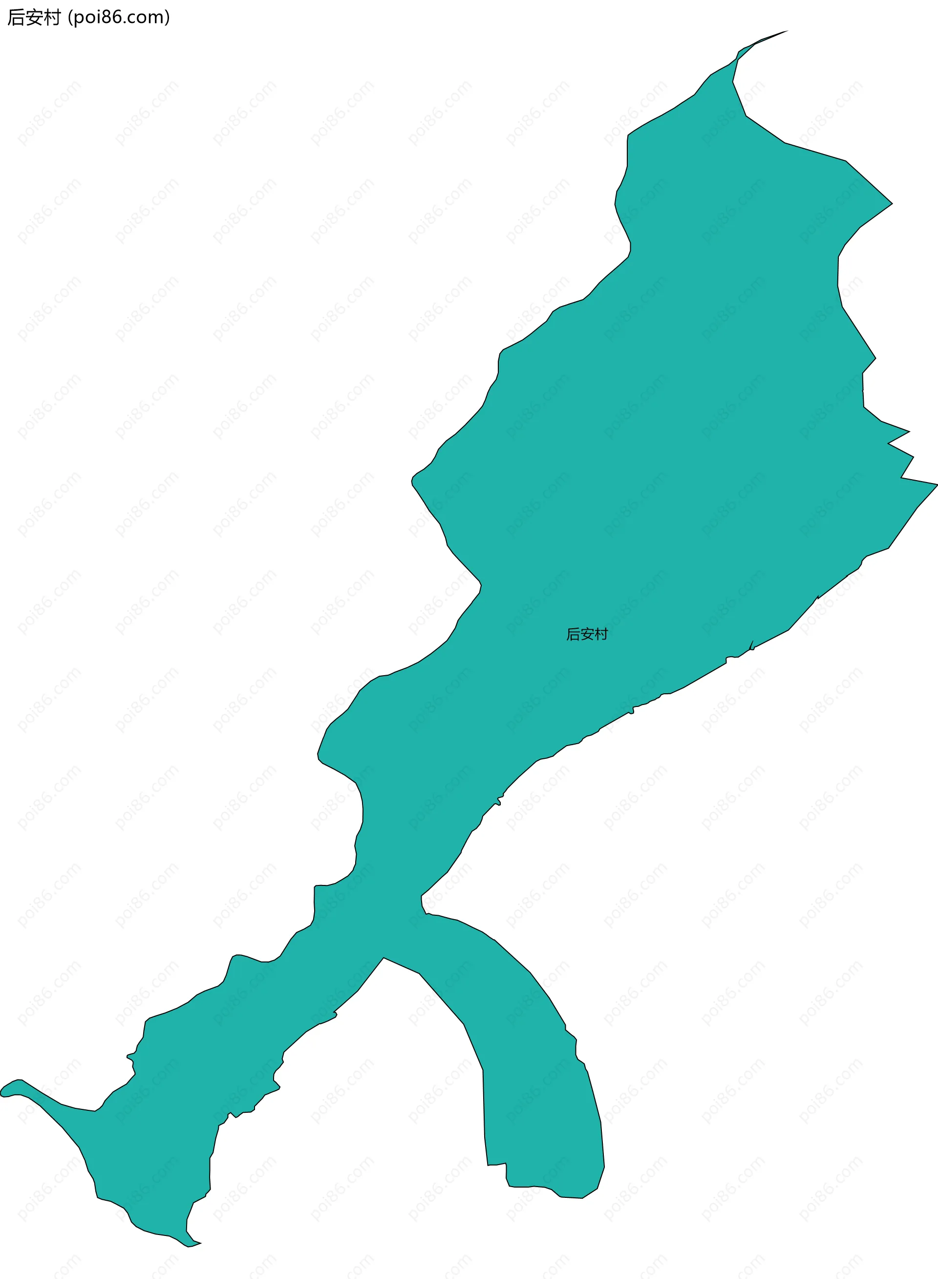 后安村边界地图