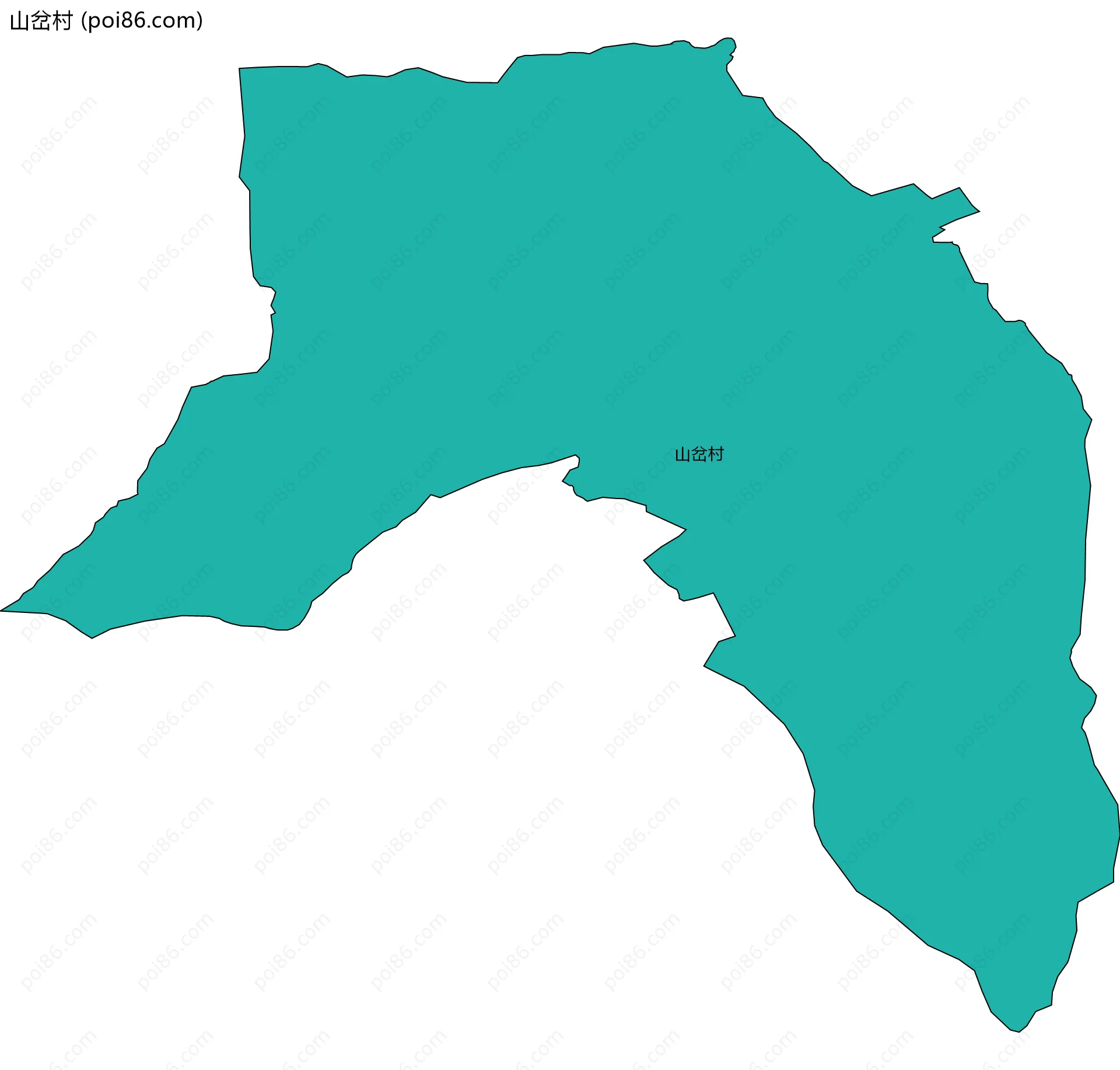 山岔村边界地图