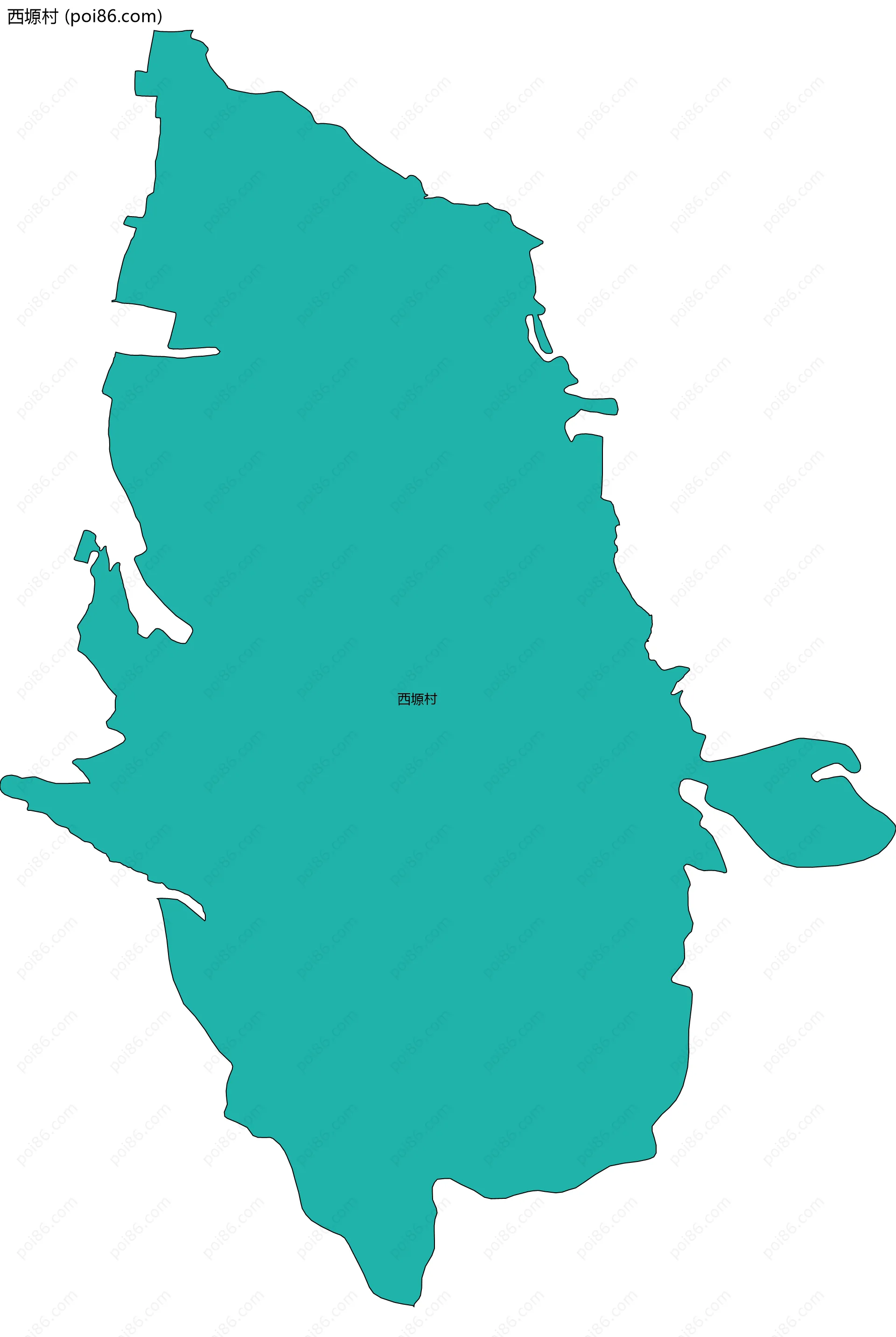 西塬村边界地图