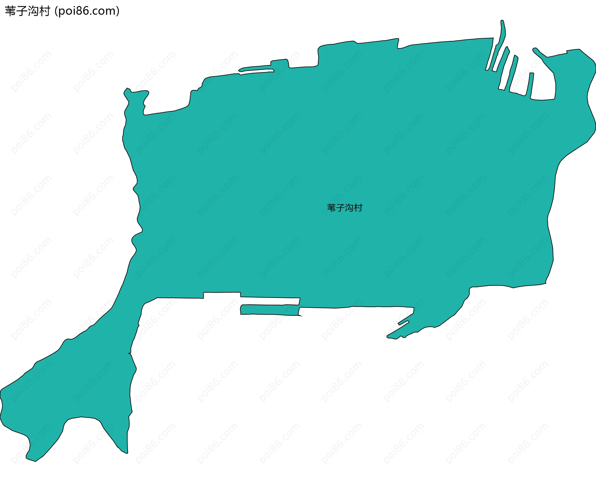 苇子沟村边界地图