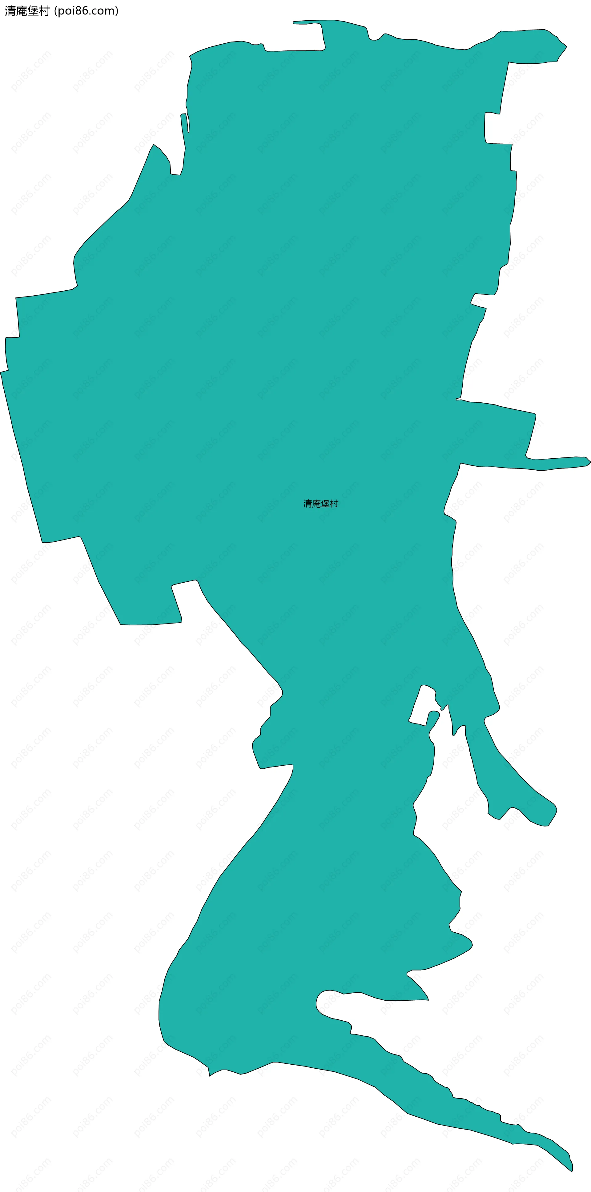 清庵堡村边界地图