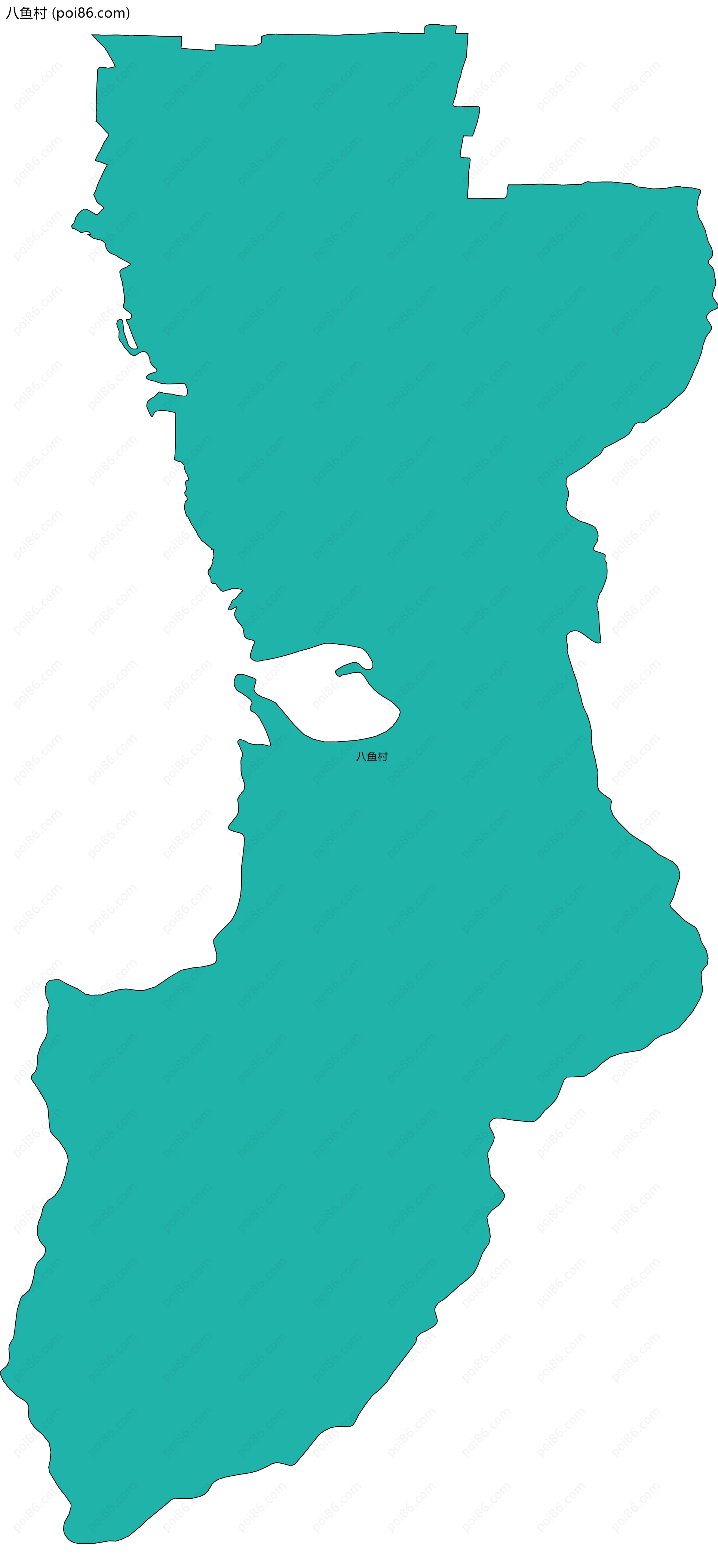 八鱼村边界地图