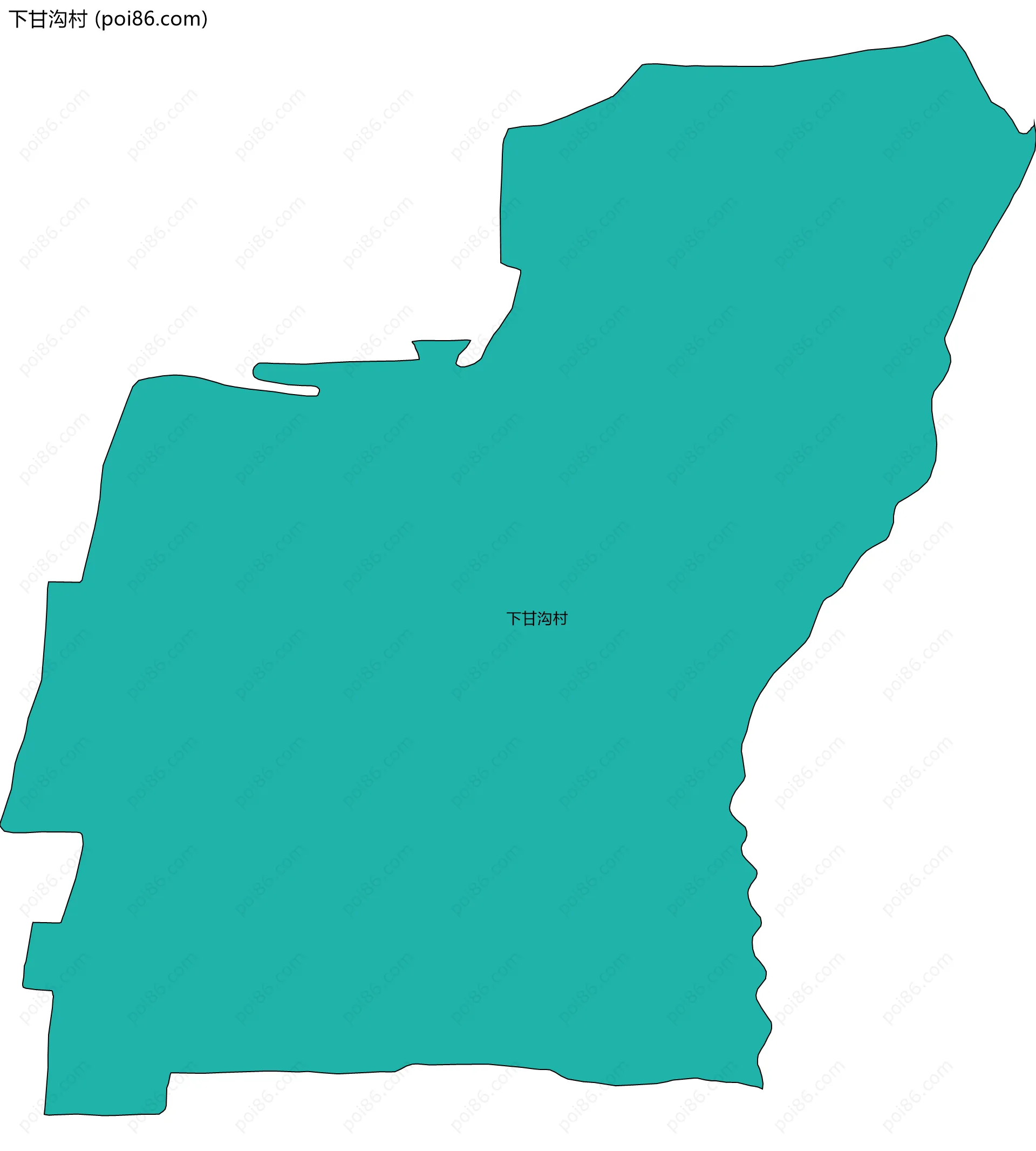 下甘沟村边界地图