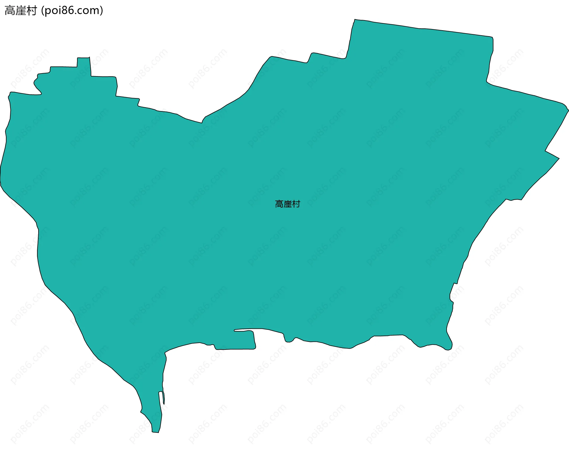 高崖村边界地图