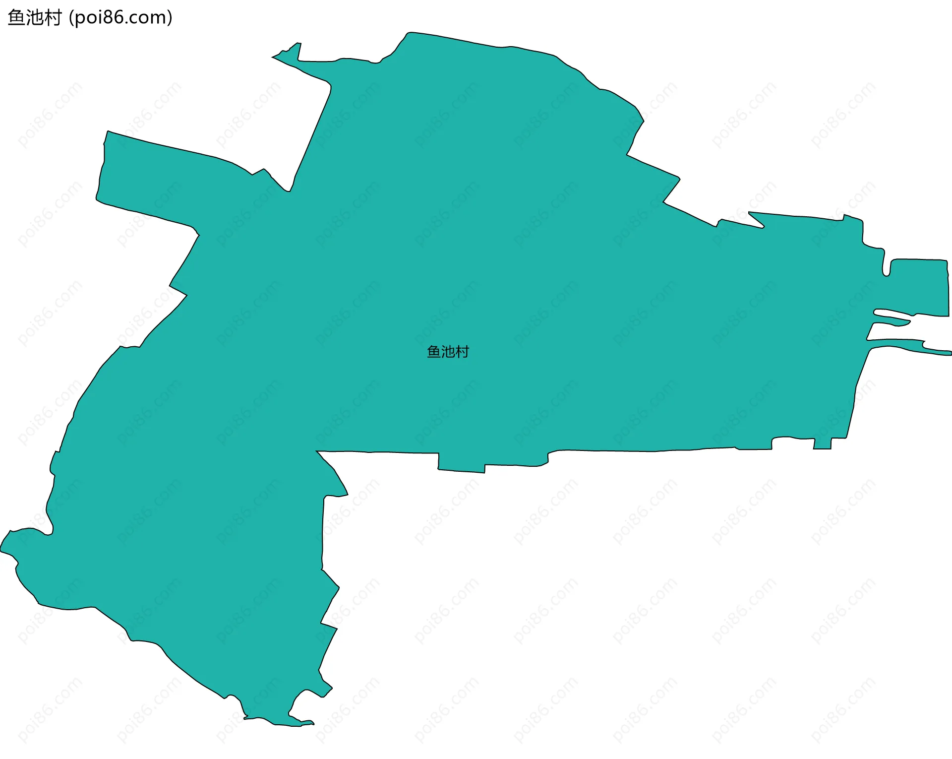 鱼池村边界地图
