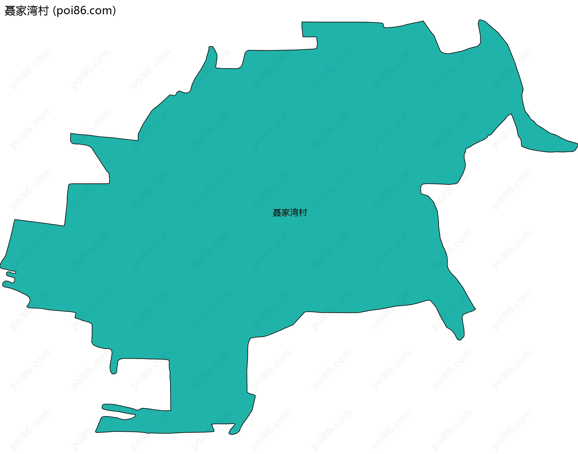 聂家湾村边界地图