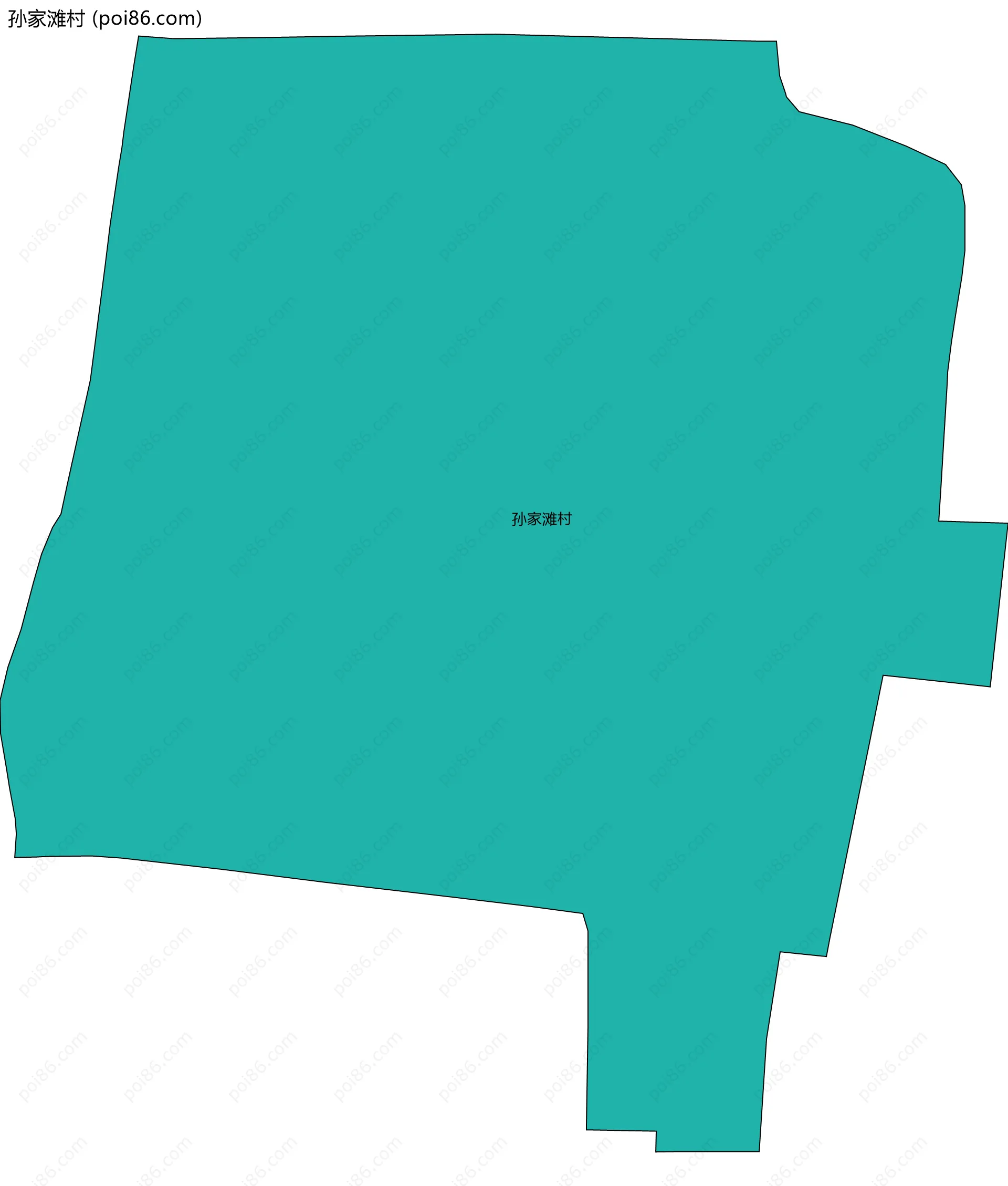 孙家滩村边界地图