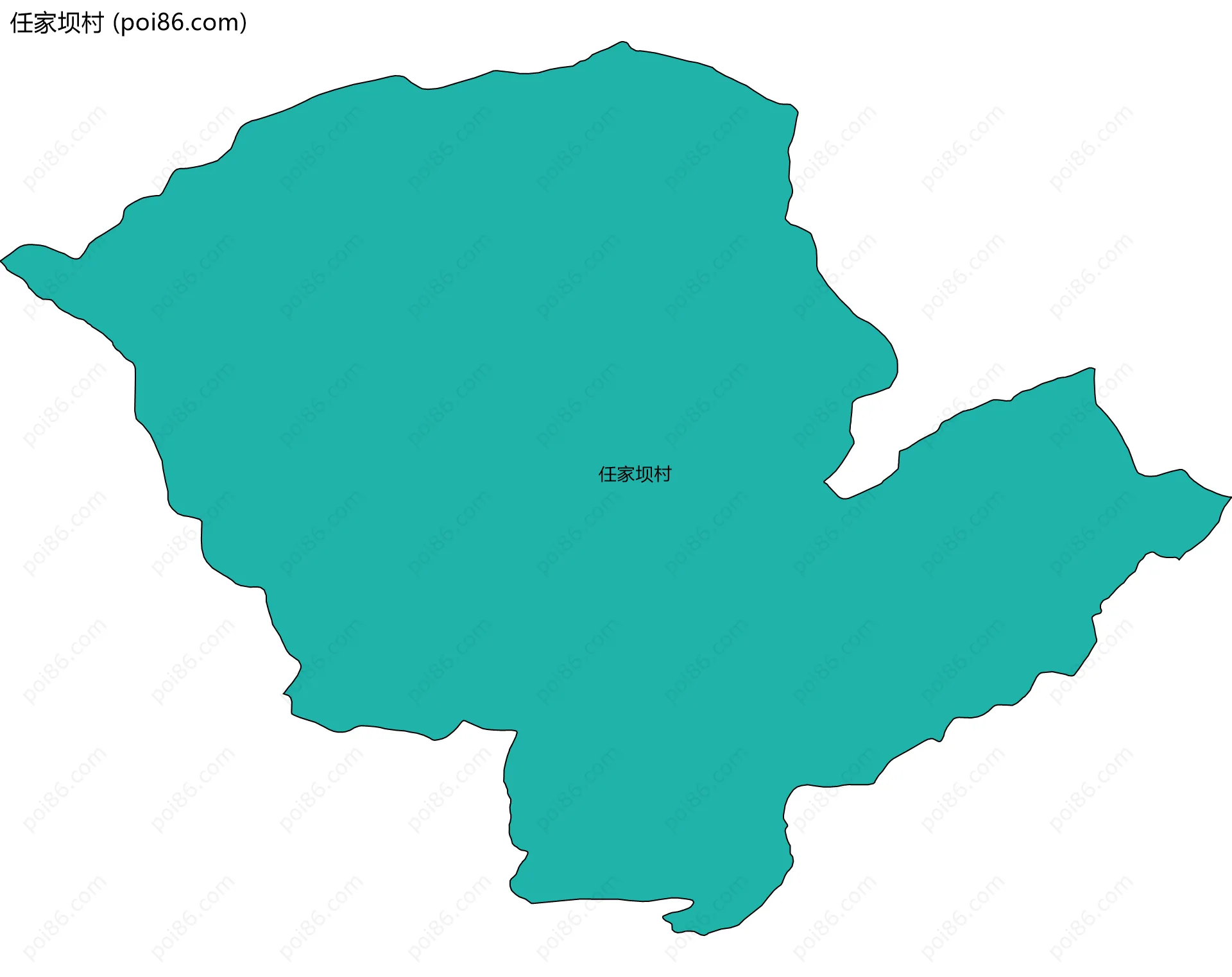 任家坝村边界地图