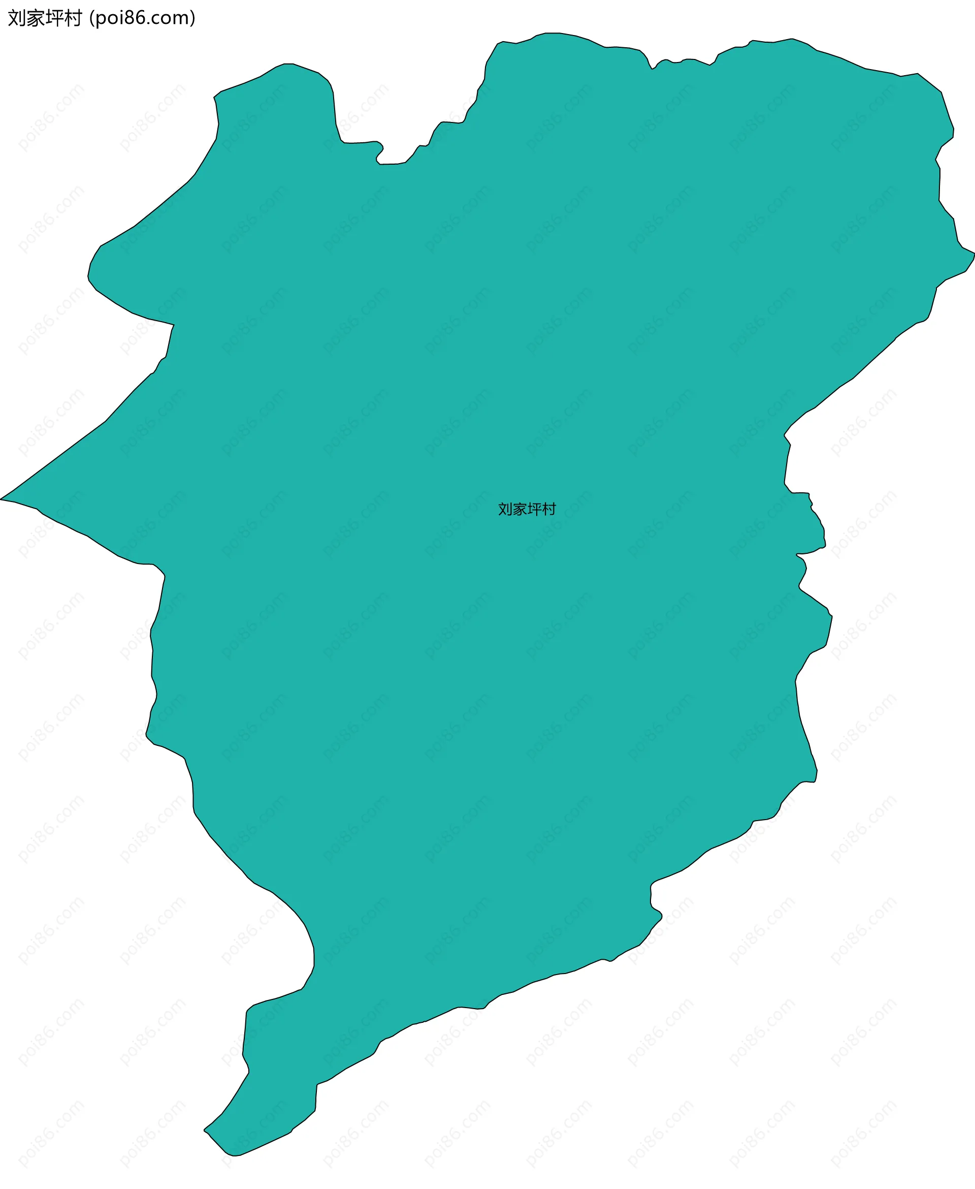 刘家坪村边界地图