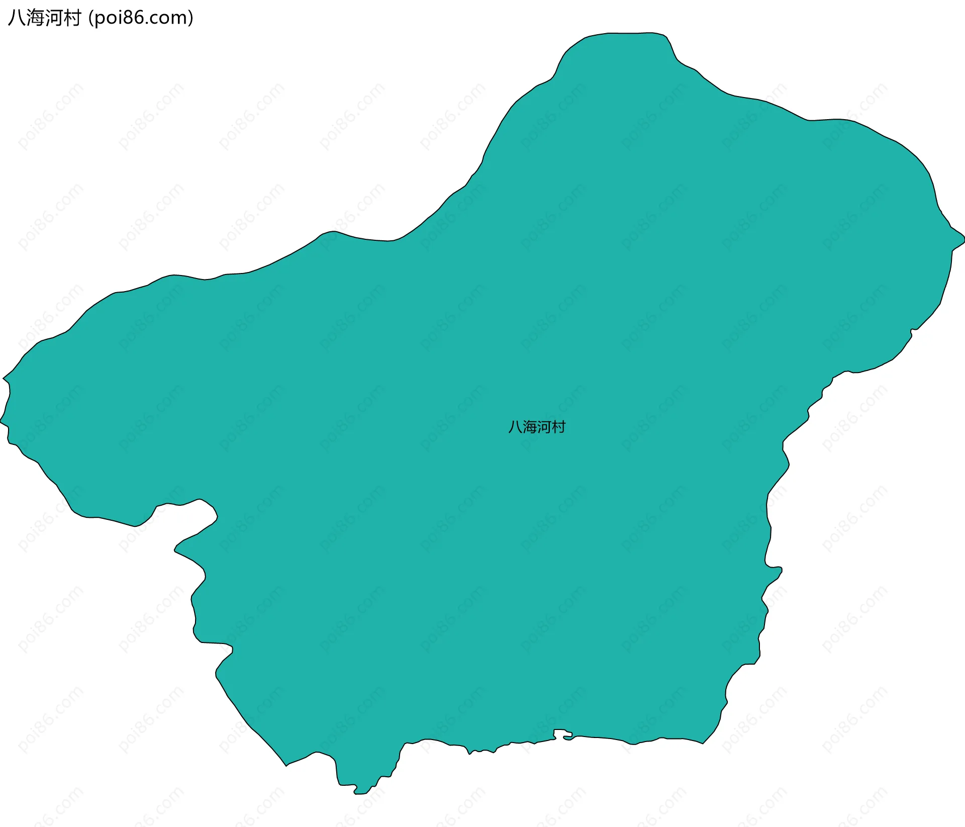 八海河村边界地图