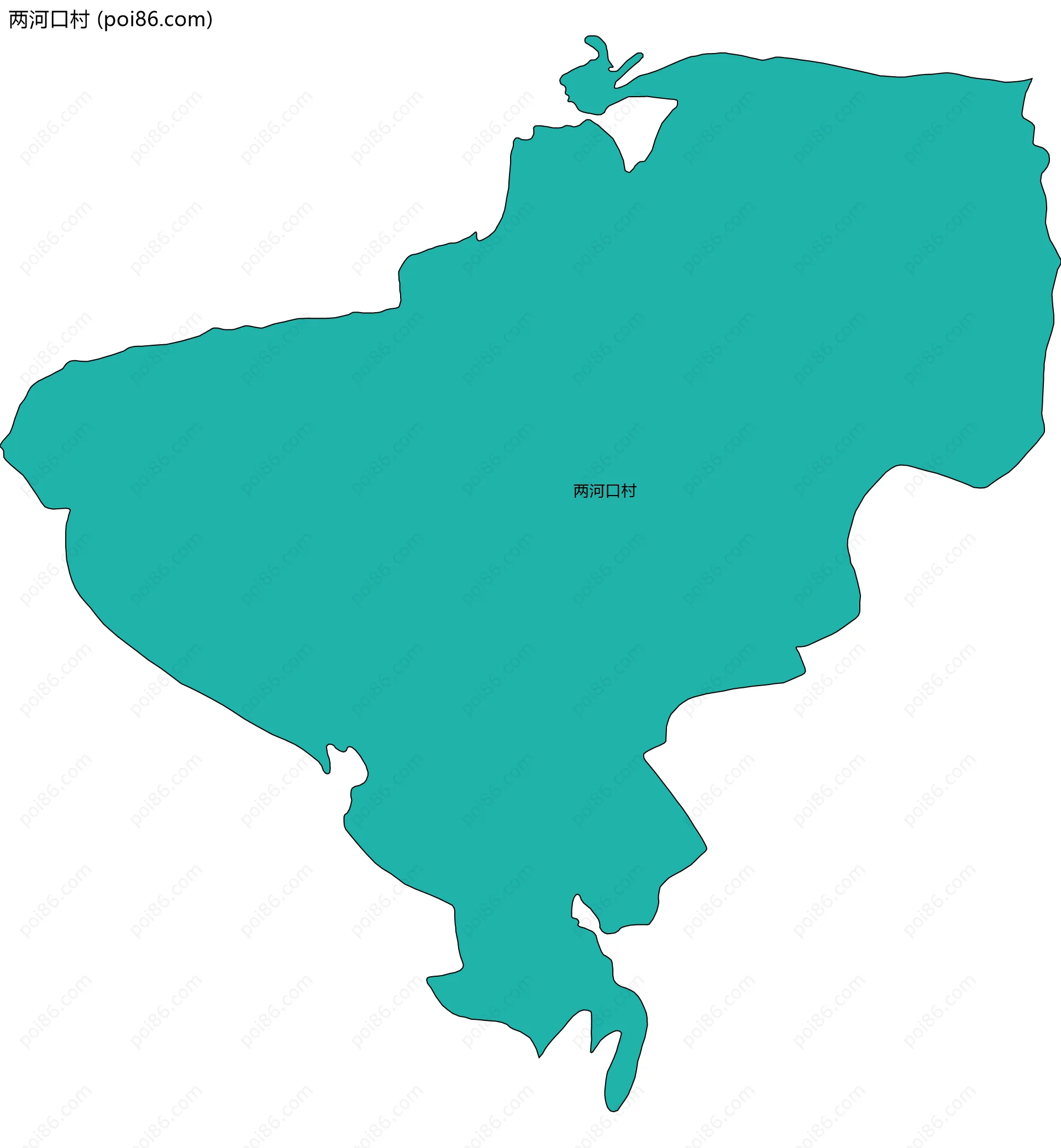 两河口村边界地图
