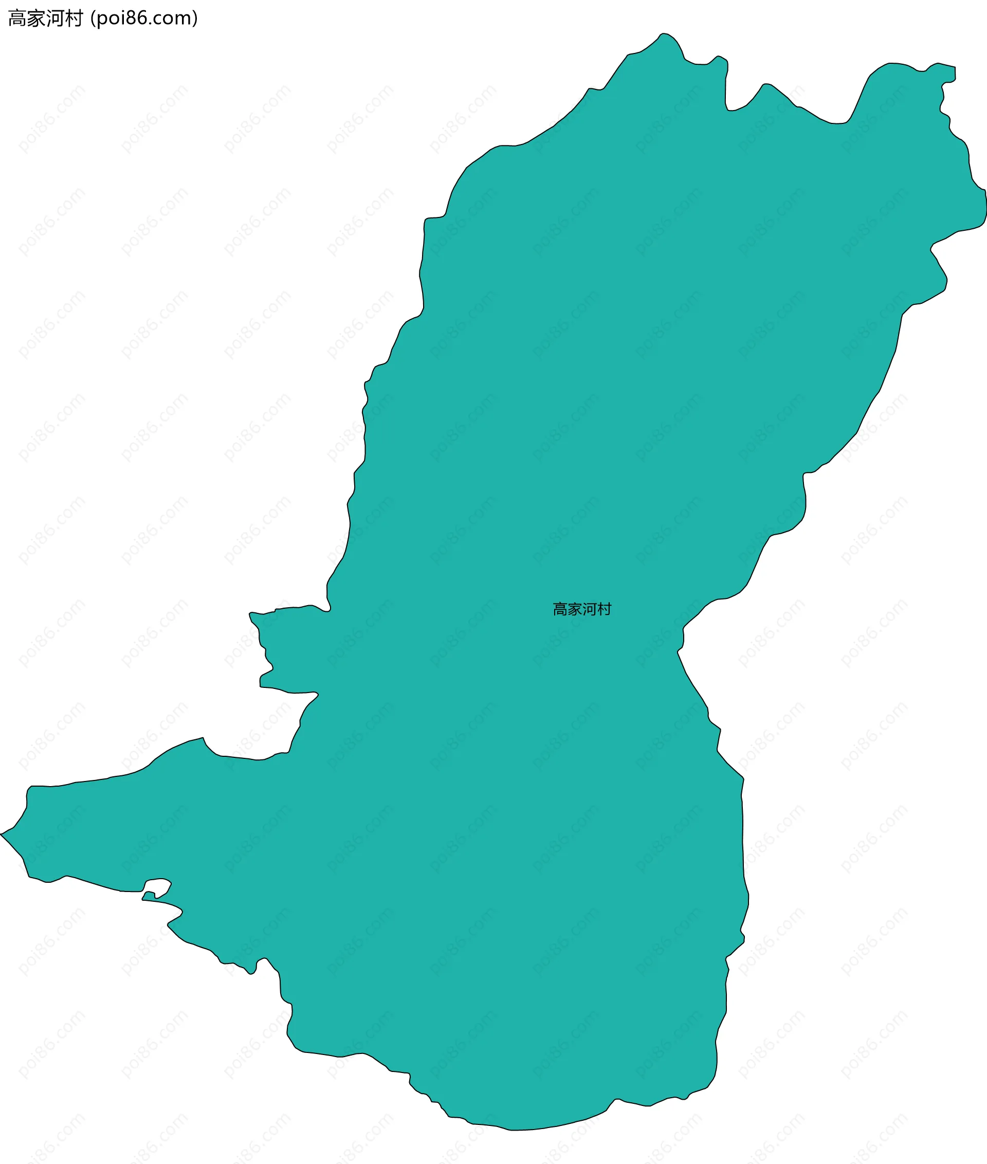 高家河村边界地图