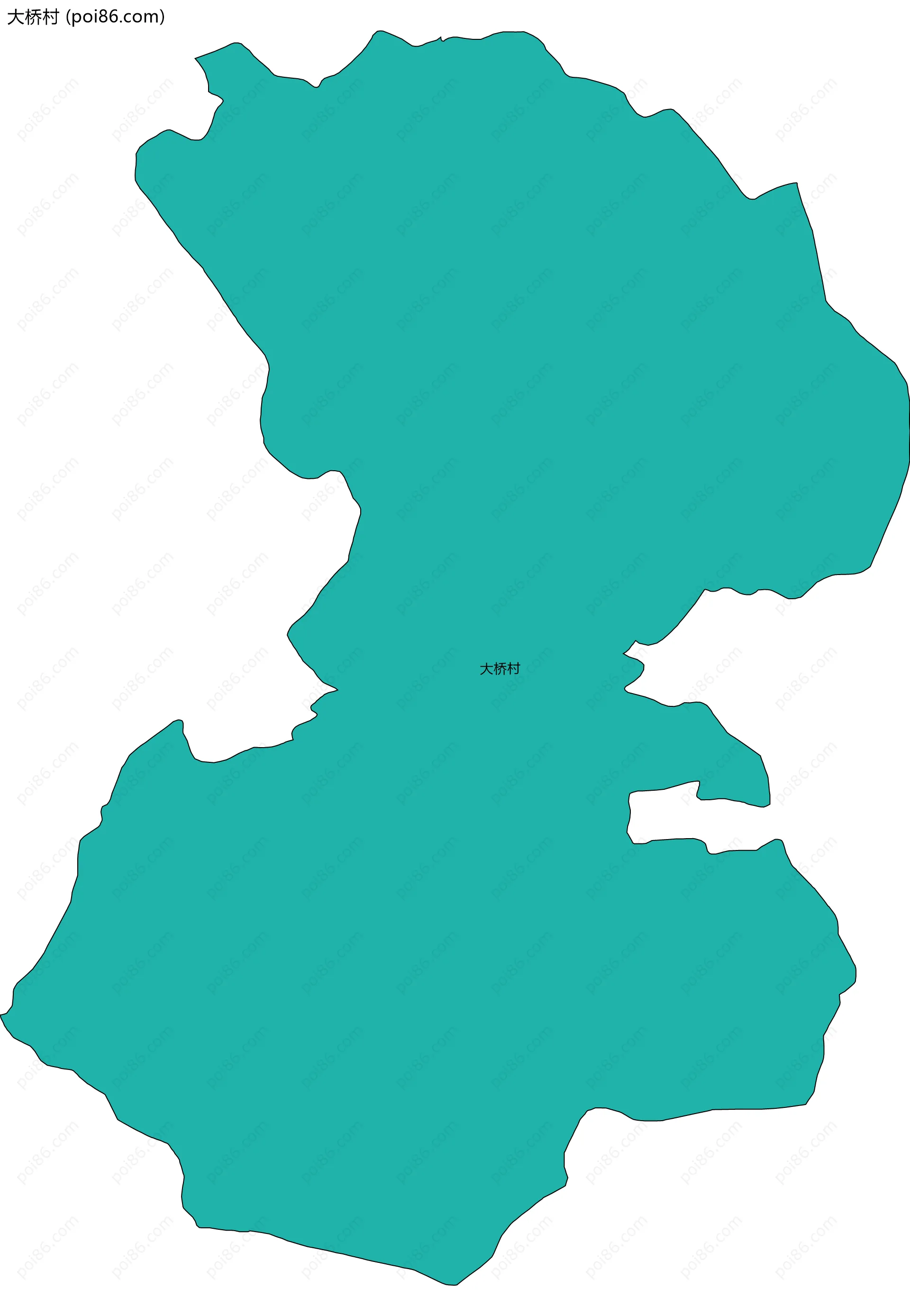 大桥村边界地图