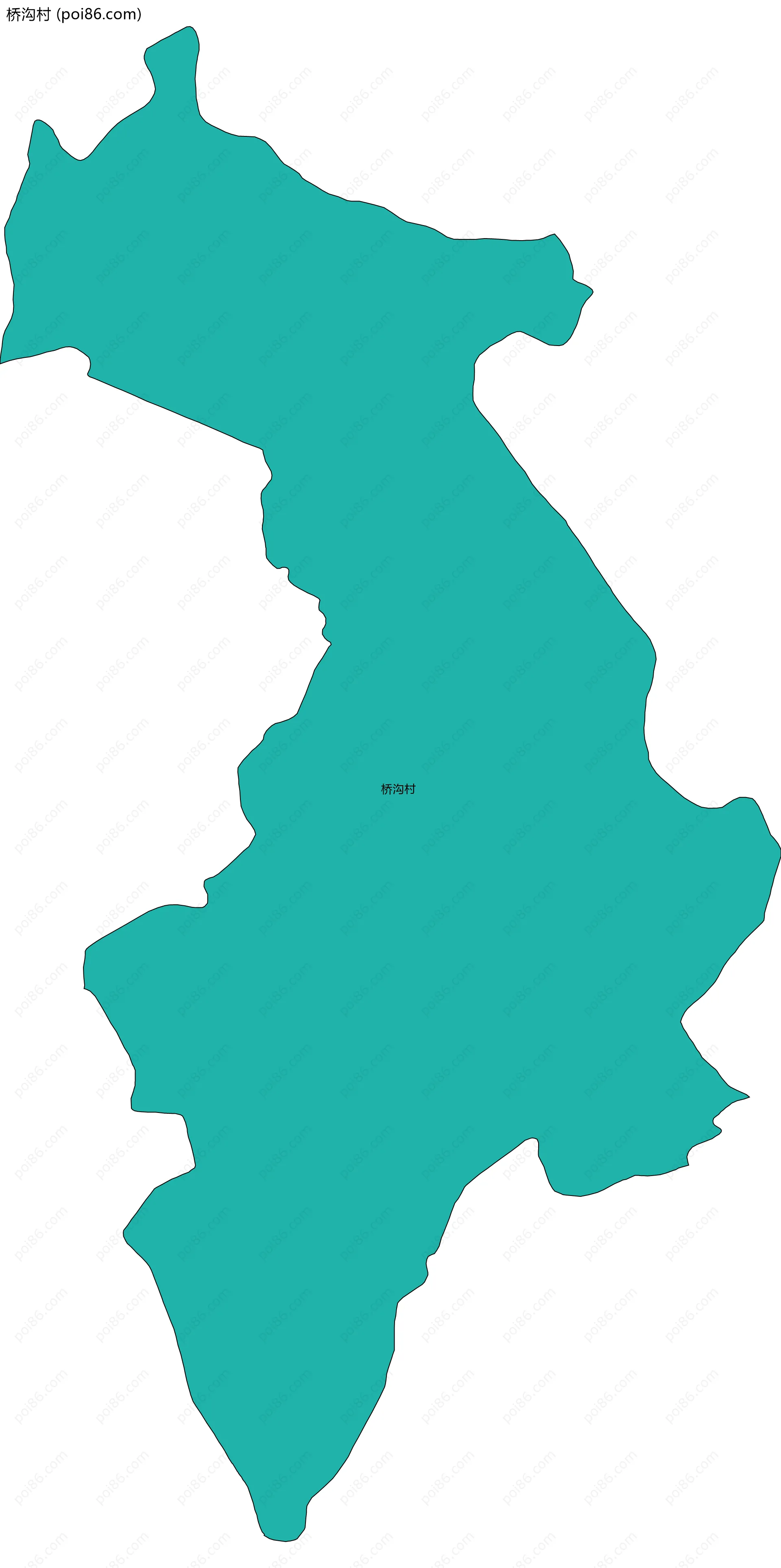 桥沟村边界地图