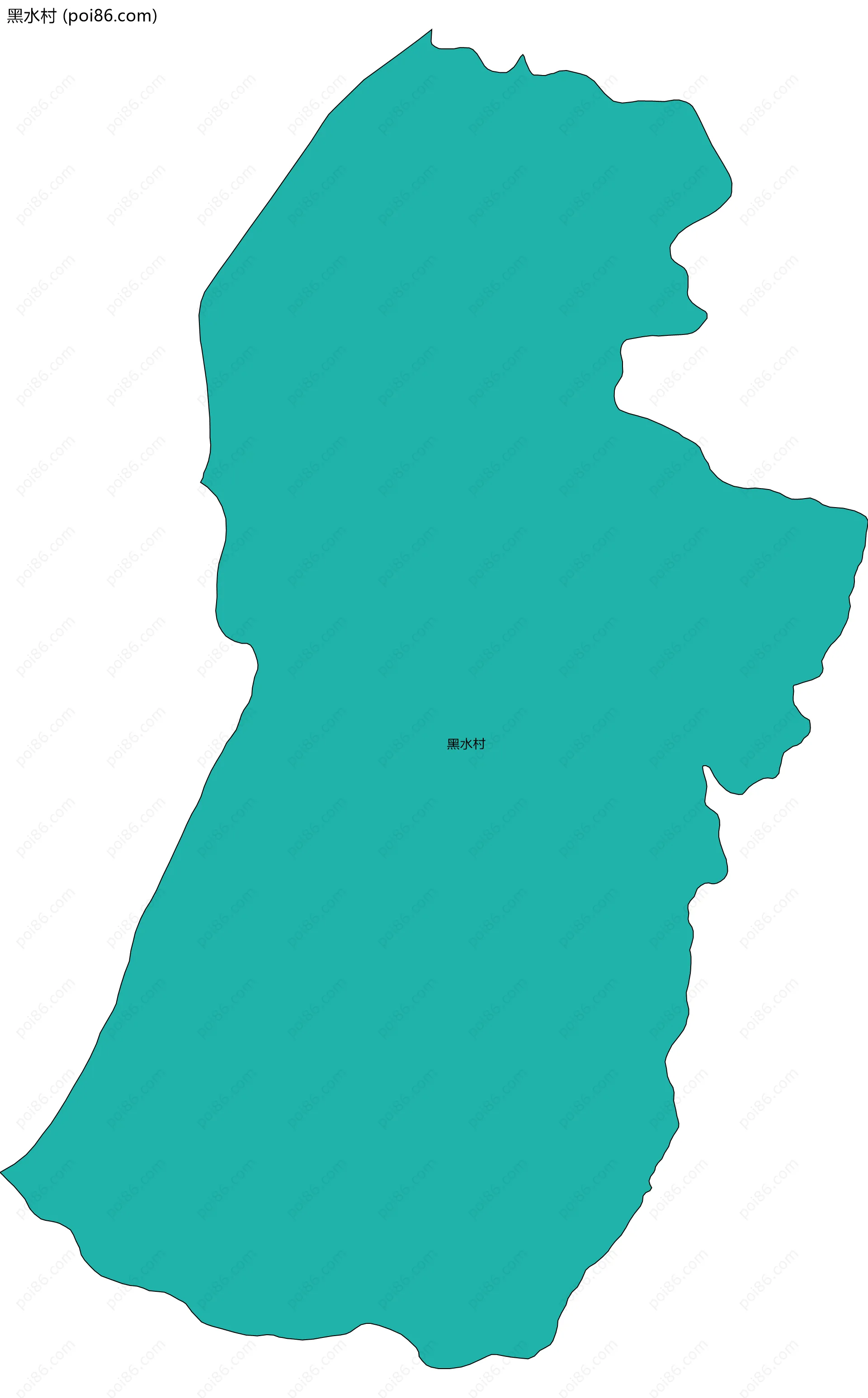 黑水村边界地图